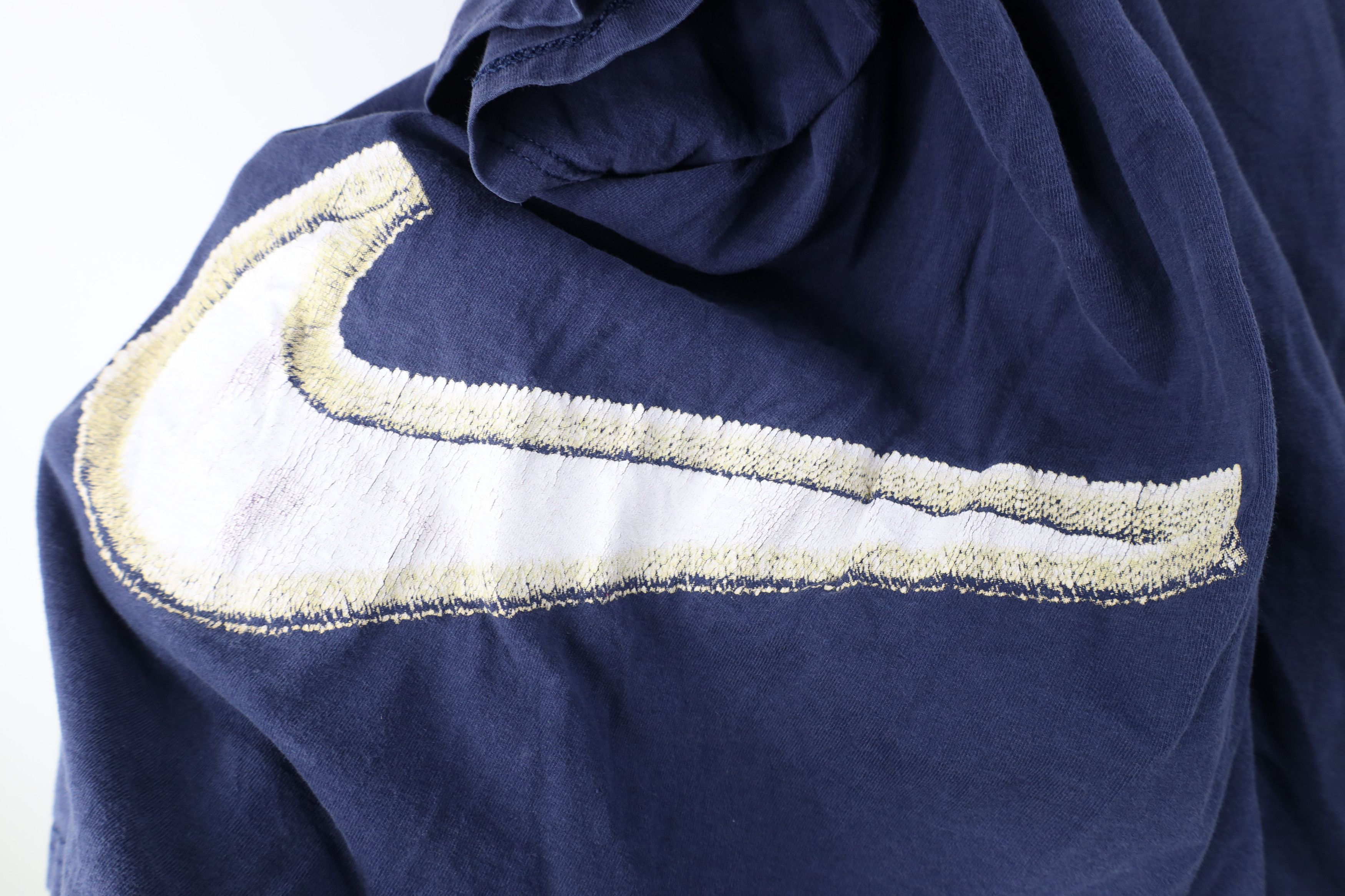 Nike Vintage 90s Nike Travis Scott Big Swoosh T-Shirt Blue USA Size US L / EU 52-54 / 3 - 6 Thumbnail