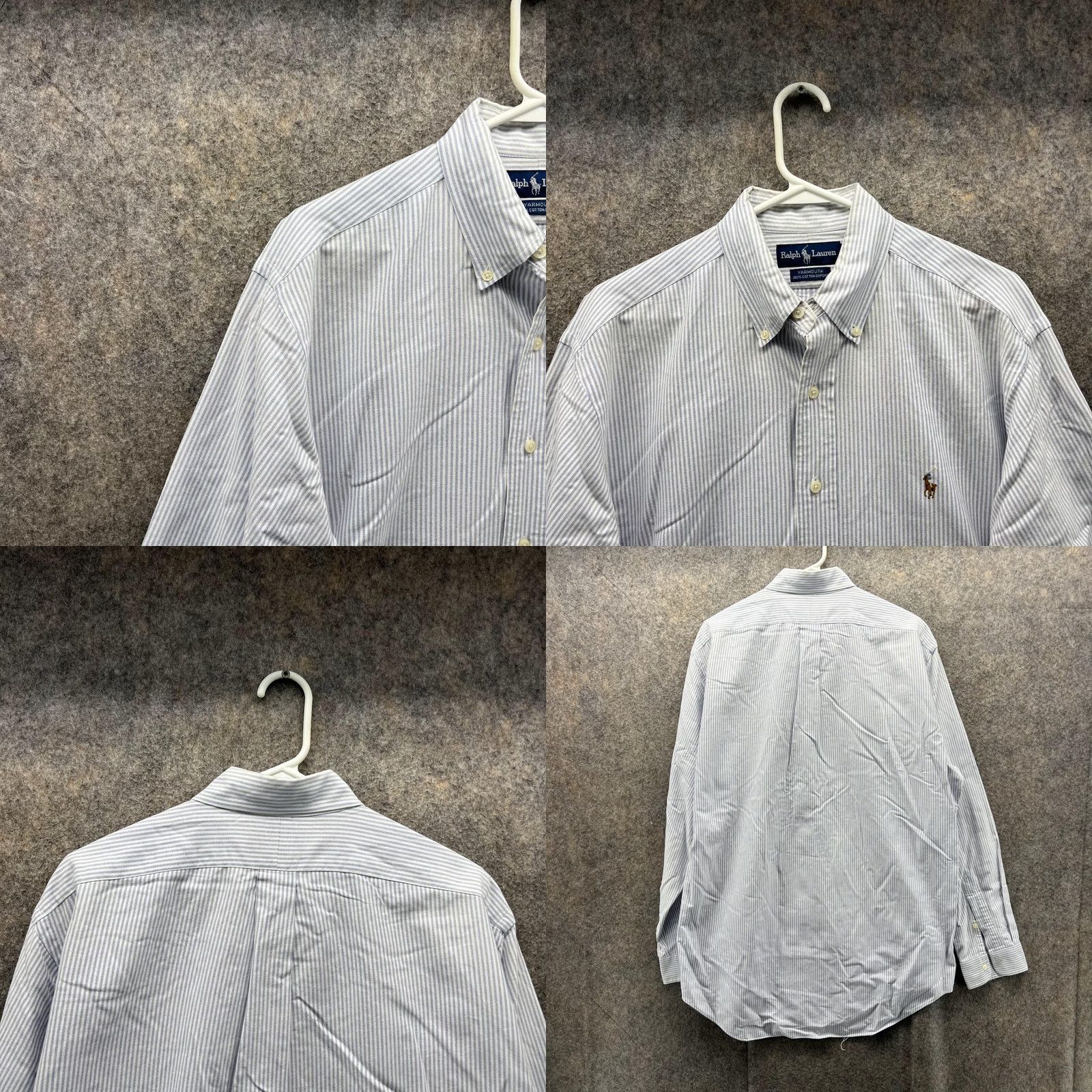 Ralph Lauren Ralph Lauren Shirt Men 16 35 Stripes White Casual Button Down Preppy Yarmouth -Vintage Size US L / EU 52-54 / 3 - 8 Thumbnail