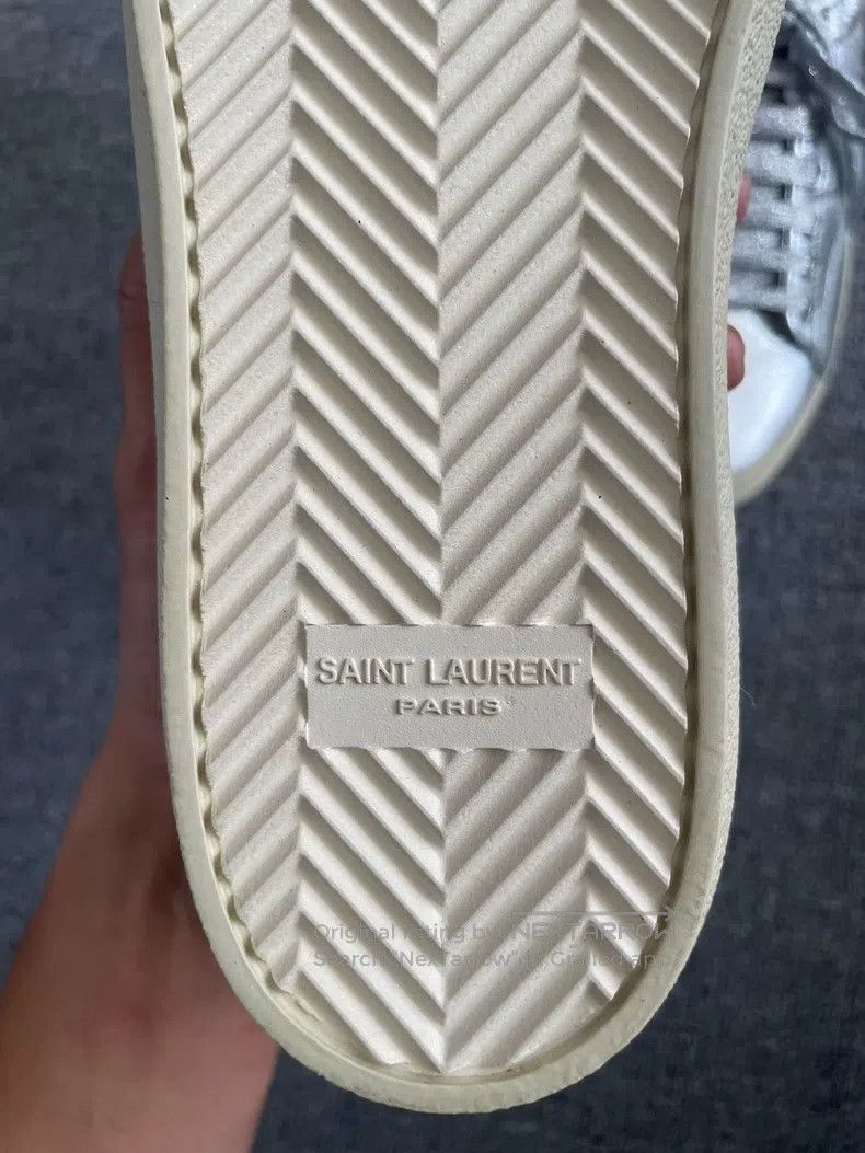 Saint Laurent Paris Saint Laurent Paris Silver Plated Sneakers Size US 9 / EU 42 - 6 Thumbnail