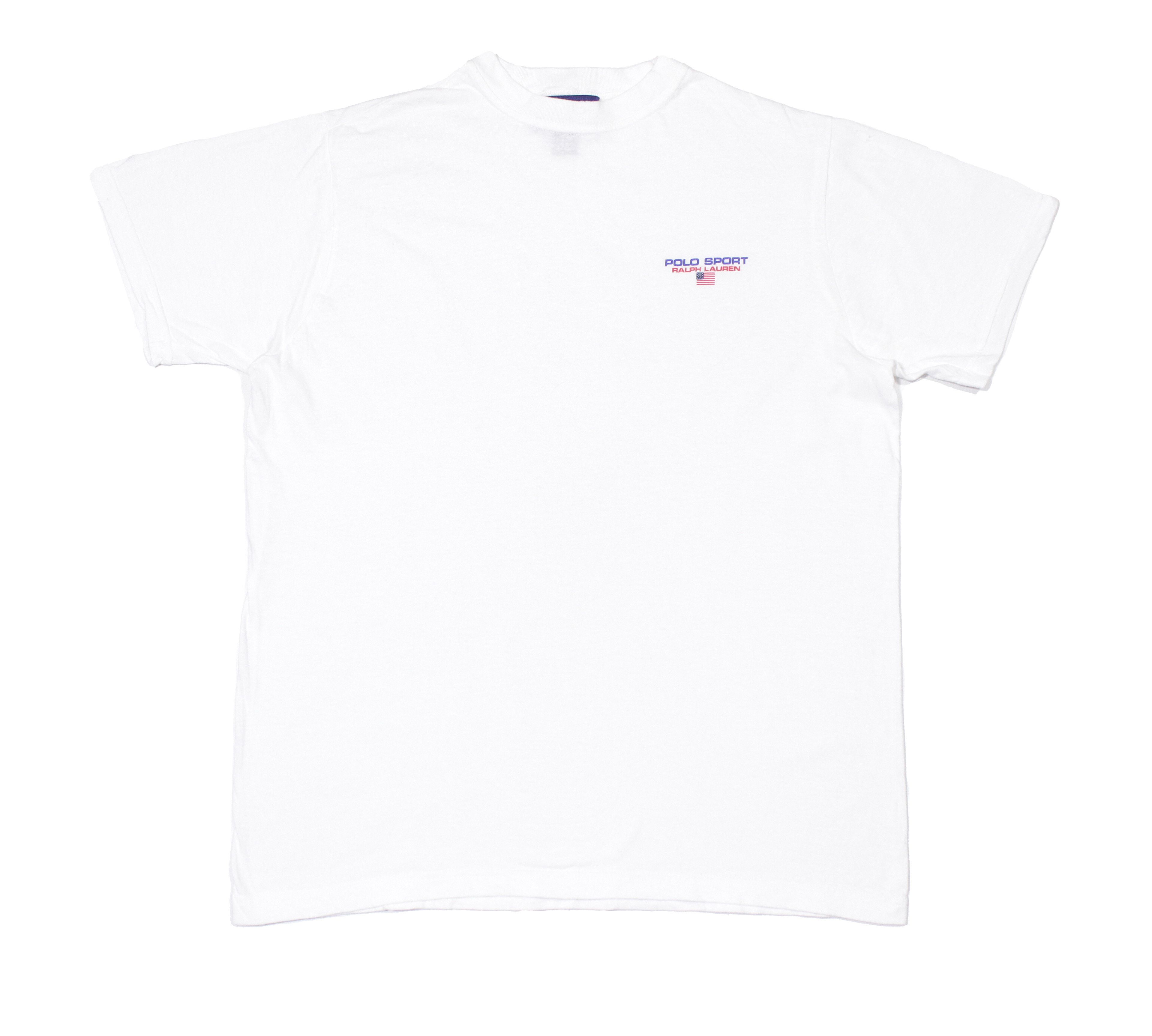 Polo Ralph Lauren 90S Logo T-Shirt Vintage Made in USA Size US M / EU 48-50 / 2 - 1 Thumbnail
