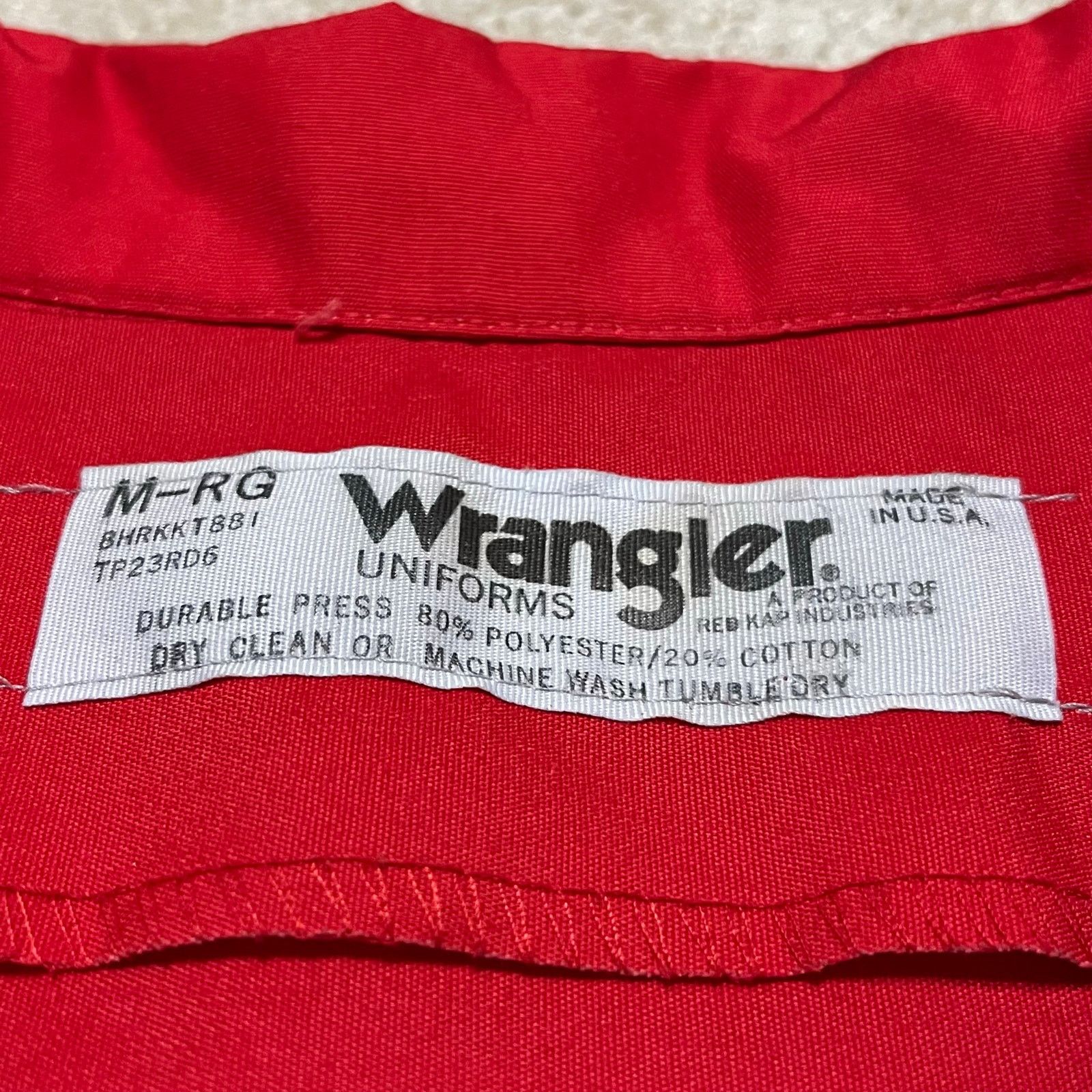 Wrangler Vintage Wrangler Preppy 80s Solid Red Polo Work Shirt Medium Size US M / EU 48-50 / 2 - 3 Thumbnail