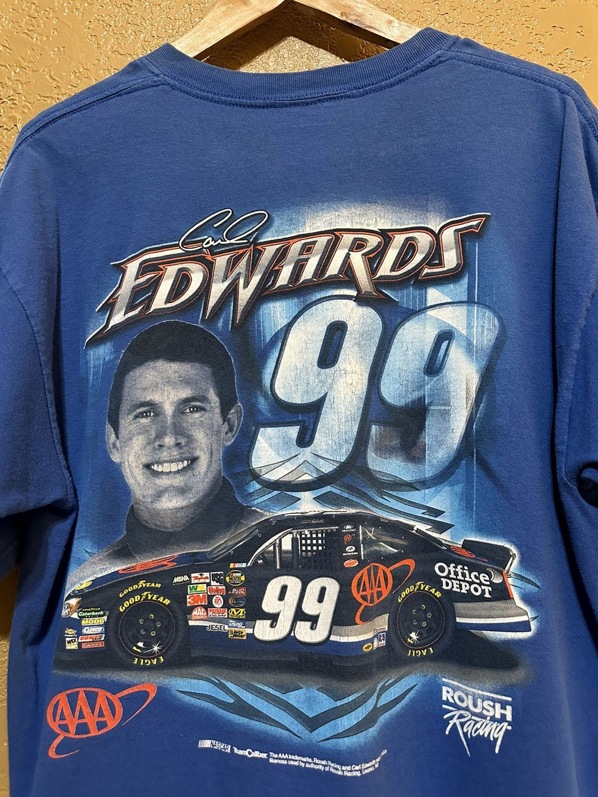 NASCAR × Vintage ❄️ Y2K NASCAR Carl Edwards Racing Tee Large Size US L / EU 52-54 / 3 - 3 Thumbnail