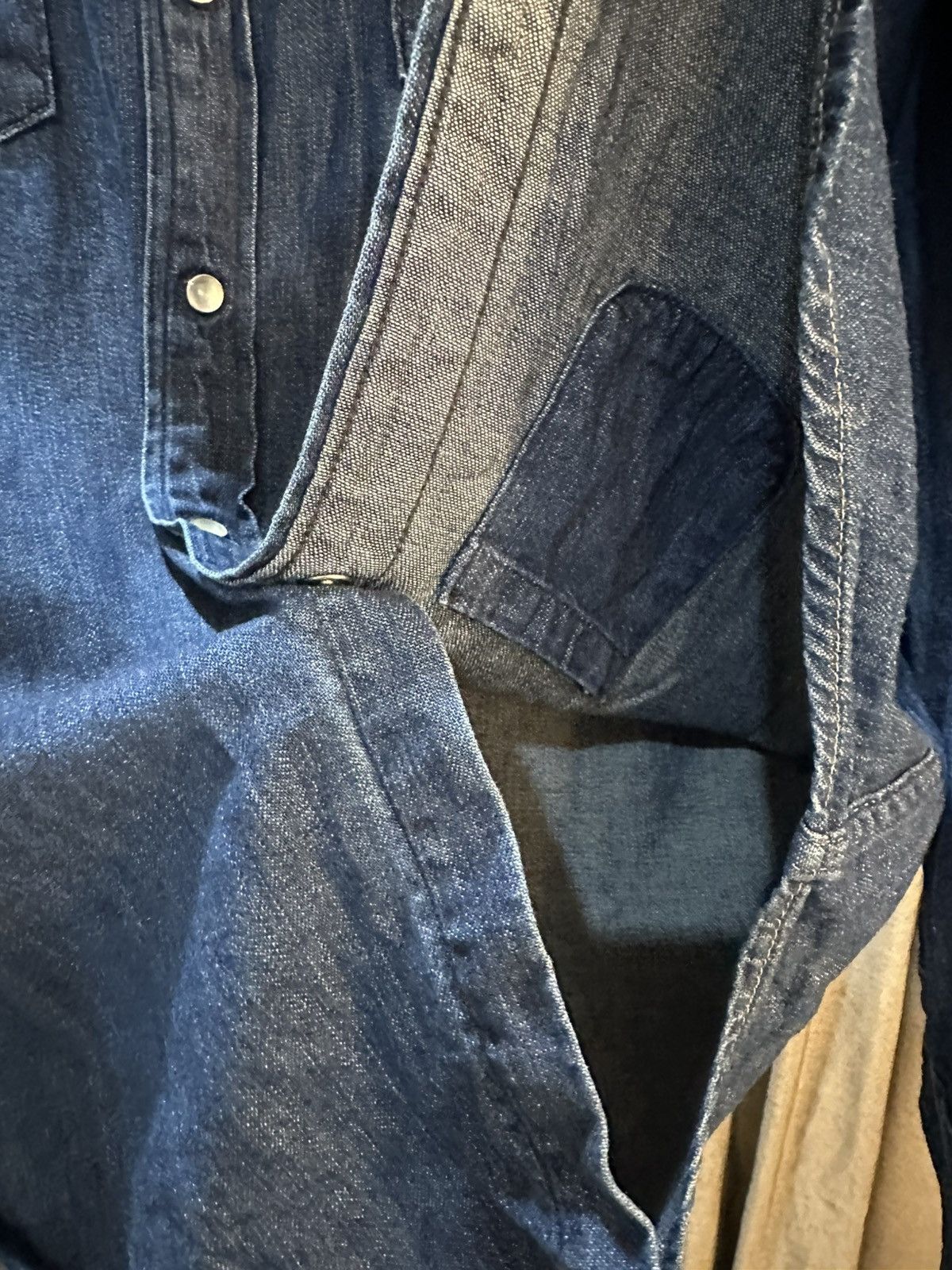 Blue Blue Japan Vintage 90s Blue Blue Japan Western Denim Shirt Size US S / EU 44-46 / 1 - 10 Thumbnail