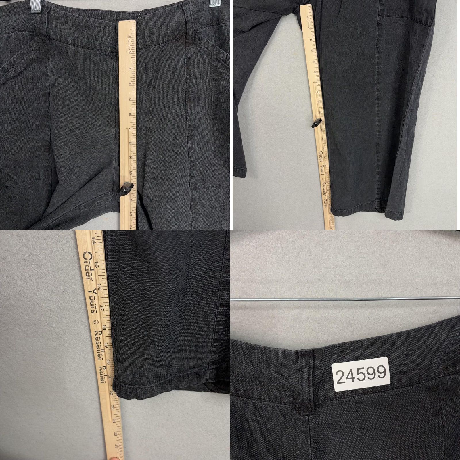 AVEC LES FILLES Avec Les Filles Pants Womens 14 Gray Lyocell Wide Leg Capri Cropped Pockets Boho 90s Style Mens Women Girls Size 36" / US 14 / IT 50 - 9 Thumbnail