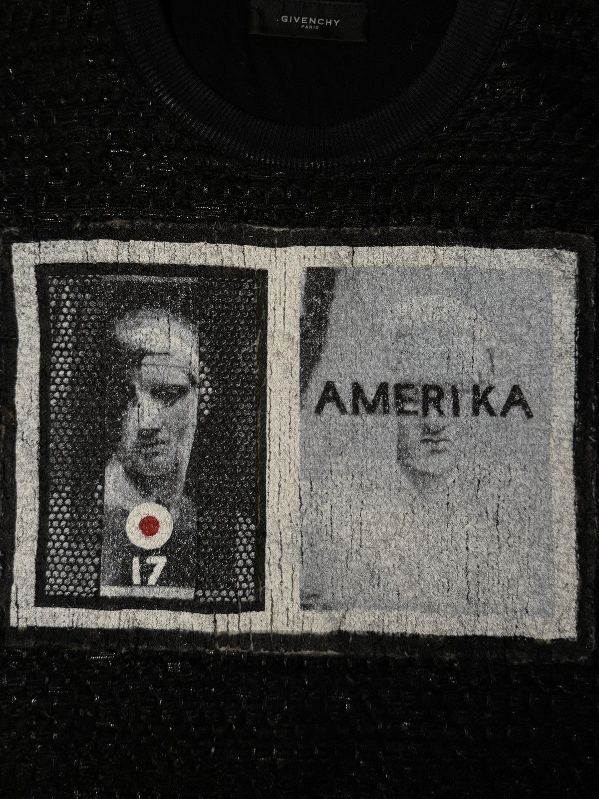 Riccardo Tisci Givenchy FW13 Runway – “Amerika” Waxed Wool Blend T-Shirt Size US L / EU 52-54 / 3 - 7 Thumbnail