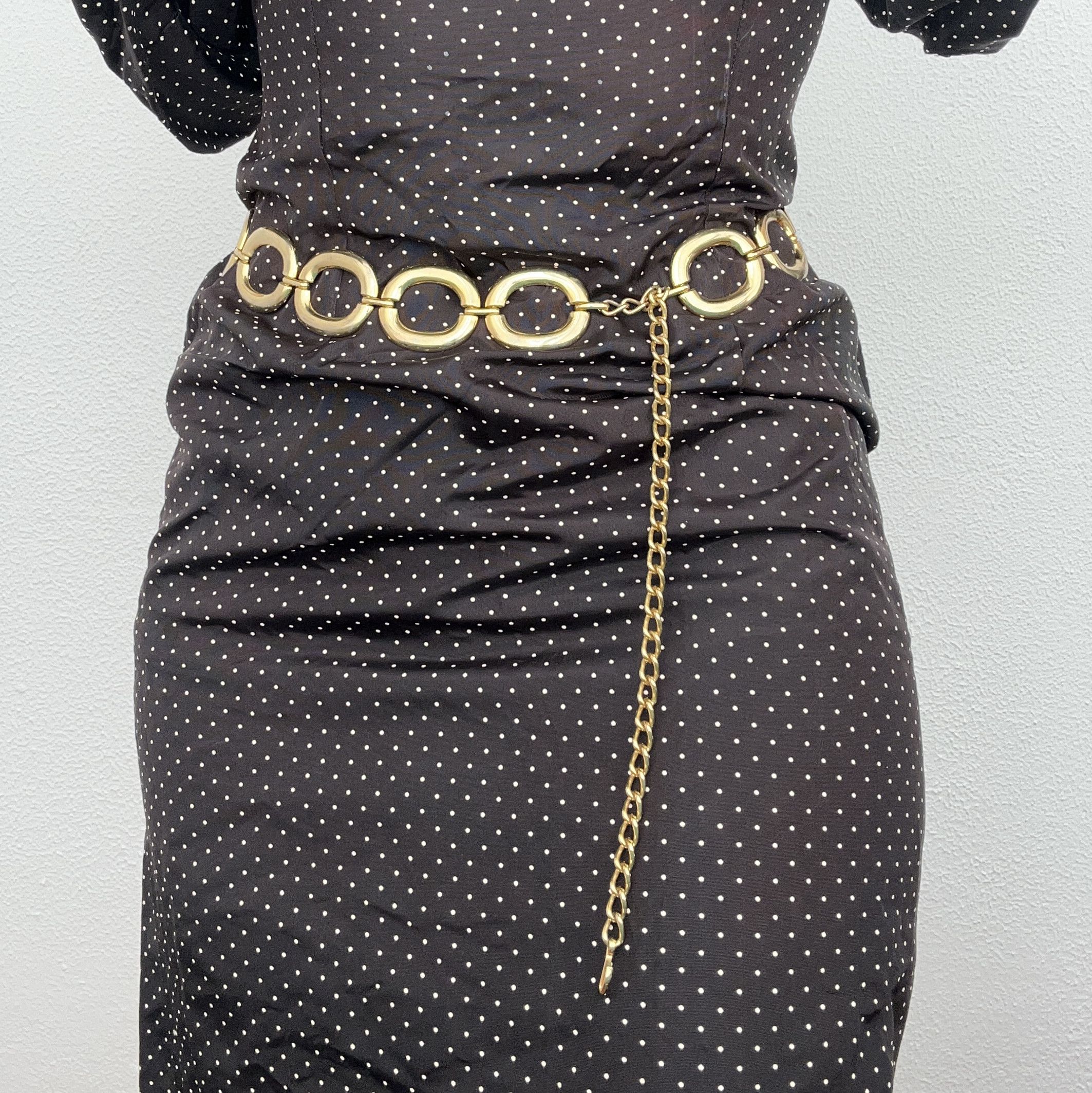 Vintage Vintage 80s Gold Chain Belt, Chunky Oval Link Size ONE SIZE - 5 Thumbnail