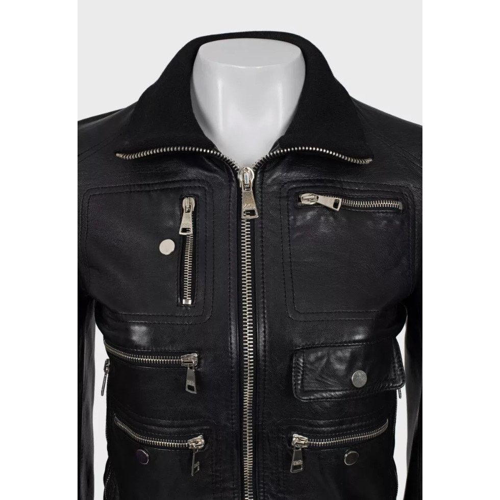 Dolce & Gabbana Dolce & Gabbana Black Leather Jacket - IT38 / XS Size XS / US 0-2 / IT 36-38 - 4 Thumbnail