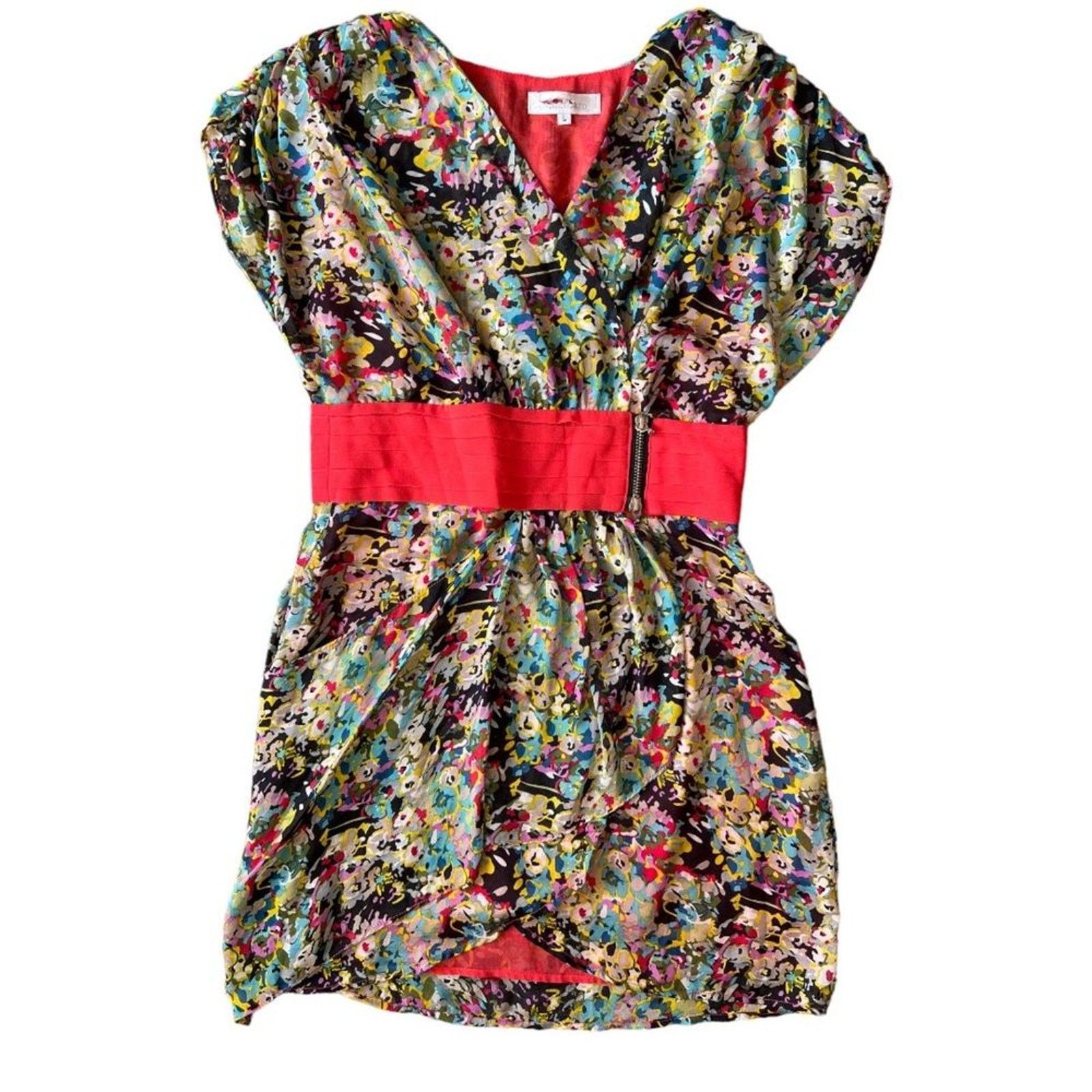 Max Mara Max Mara Multicolor Printed Overlap Mini Dress, L Size L / US 10 / IT 46 - 7 Thumbnail