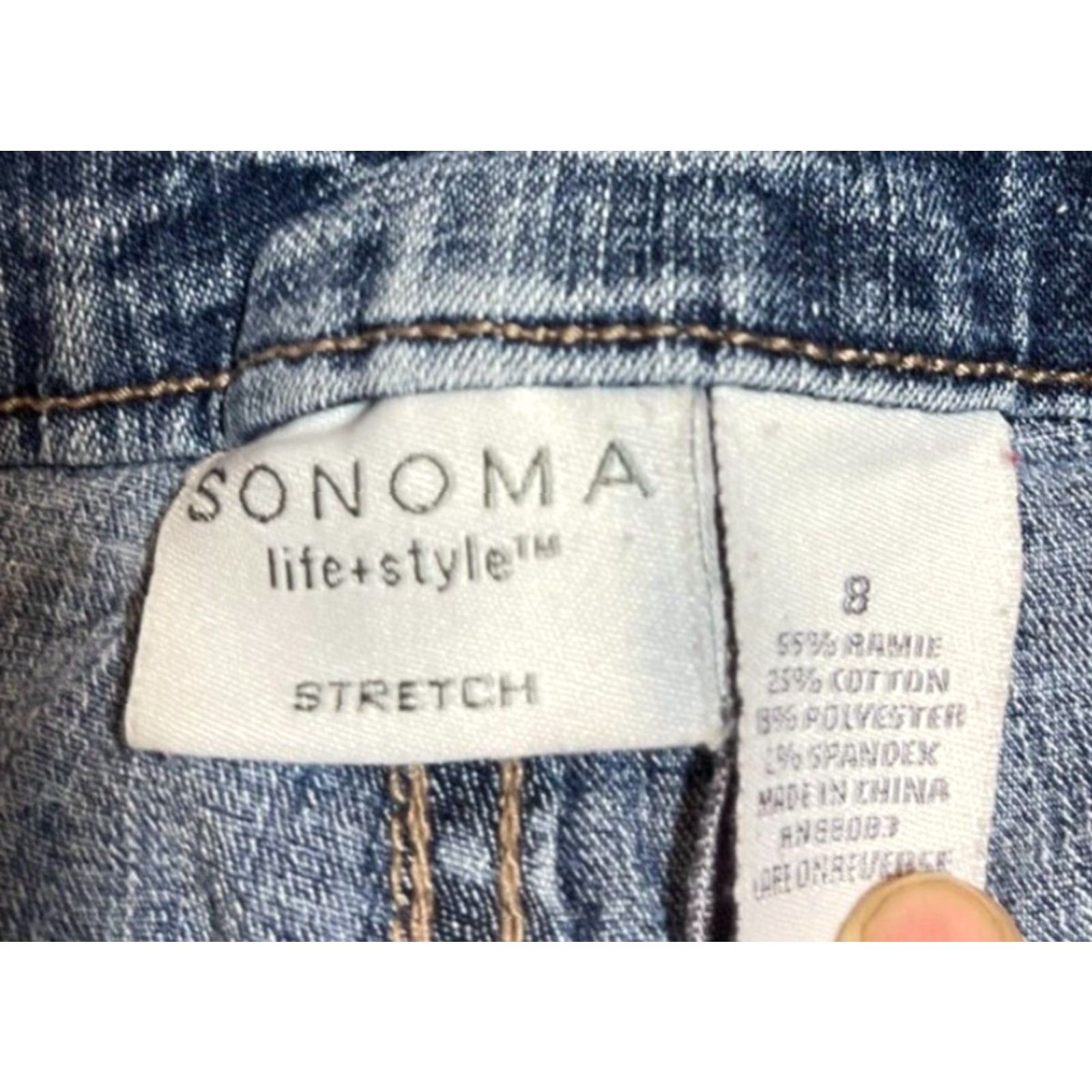 Denime Sonoma Jeans Womens Size 8 Blue Denim Stretch Pants Bootcut Regular Rise Mid Blue Jeans Womens Size 8 Stretch Denim Bootcut Regular Rising 8.5-10.5 in Size 30" / US 8 / IT 44 - 6 Thumbnail
