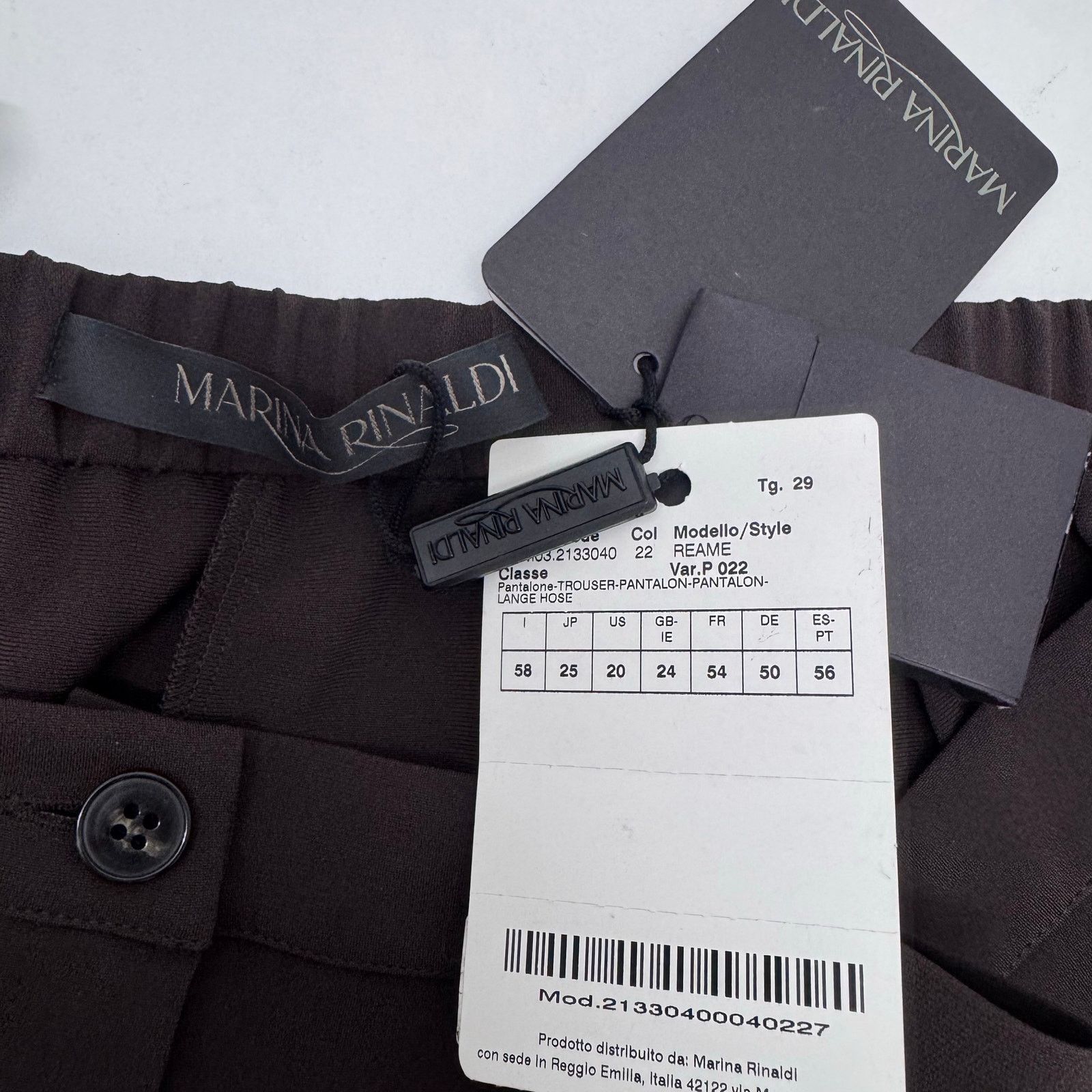Marina Rinaldi NWT Marina Rinaldi Reame Cigarette Pants Brown Plus Size 20 Size 42" / US 20 - 8 Thumbnail