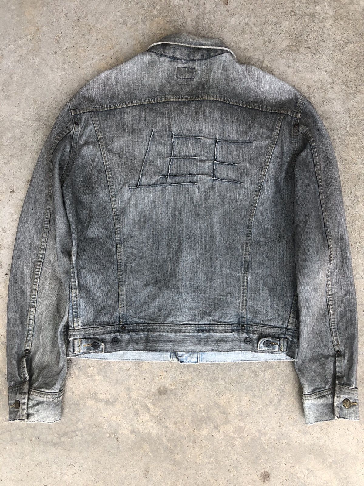 Lee Lee 101J Waxed Denim Jacket Distressed Jeans Size US L / EU 52-54 / 3 - 2 Thumbnail