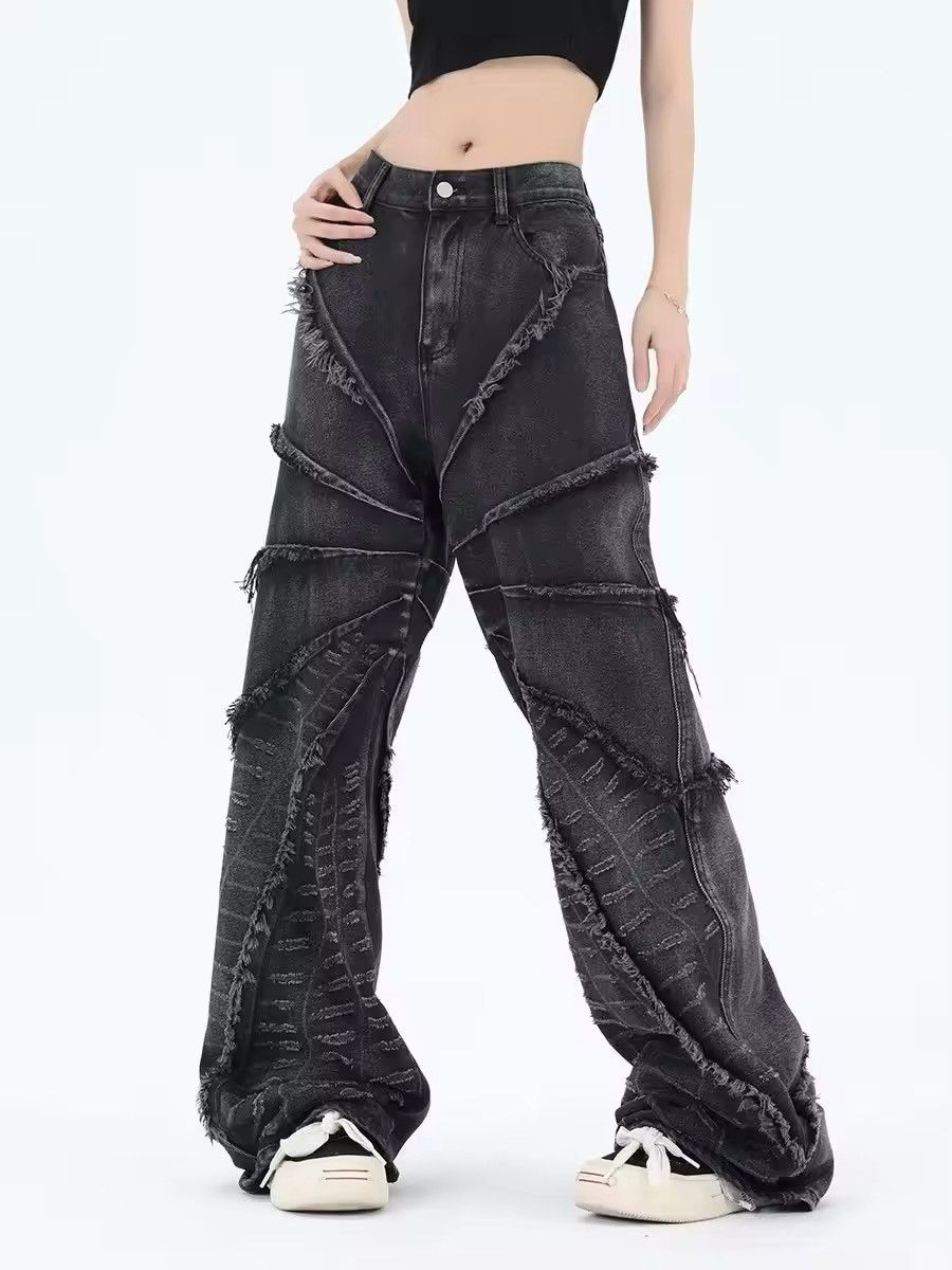 Japanese Brand Punk Black Web Style Pant Size 32" / US 10 / IT 46 - 1 Thumbnail