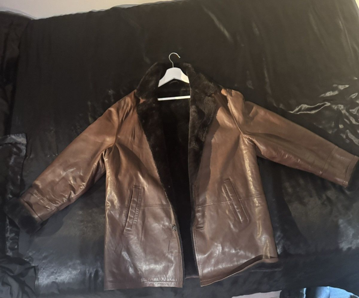 Saks Fifth Avenue Saks Fifth Avenue Leather Faux coat Size L / US 10 / IT 46 - 3 Thumbnail