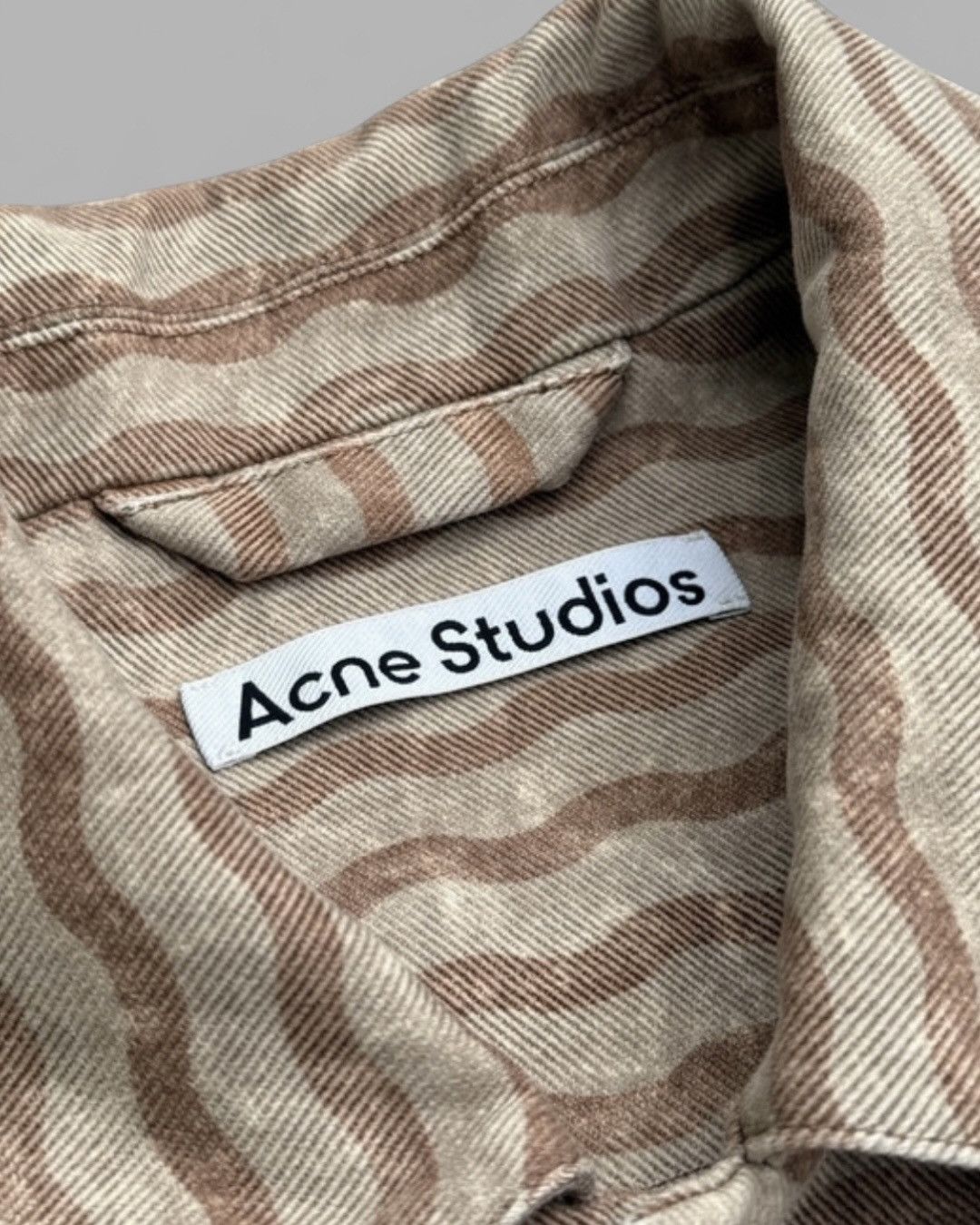 Acne Studios SS2022 Acne Studios Wave Print Denim Work Jacket Size US L / EU 52-54 / 3 - 5 Thumbnail