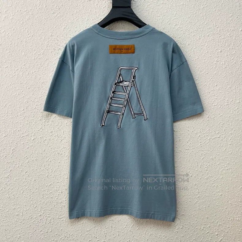 Louis Vuitton Louis Vuitton Hammer Tool Embroidered Haze Blue Short Slee Size US M / EU 48-50 / 2 - 2 Thumbnail