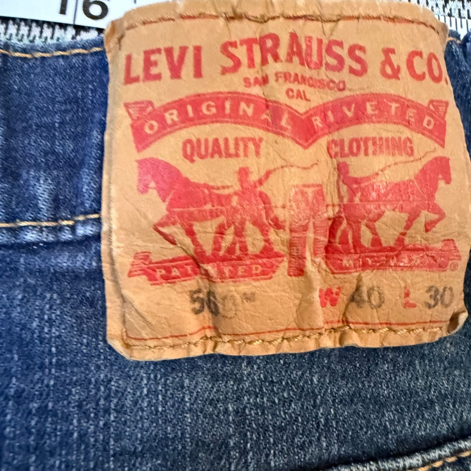 Levi's Levi Strauss & Co. 506 Men's Jeans Blue Denim Classic 40x30 Size US 40 / EU 56 - 2 Thumbnail