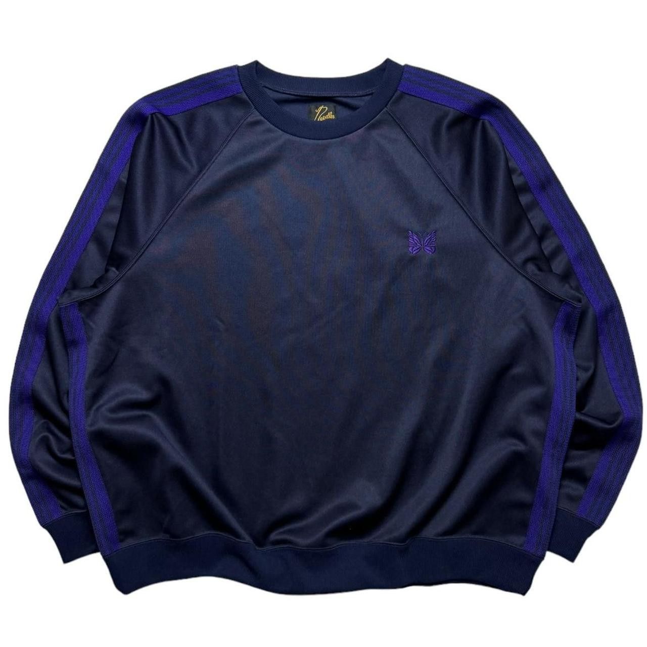 image of Needles Sweatshirts in Purple Navy, Men's (Size XL)