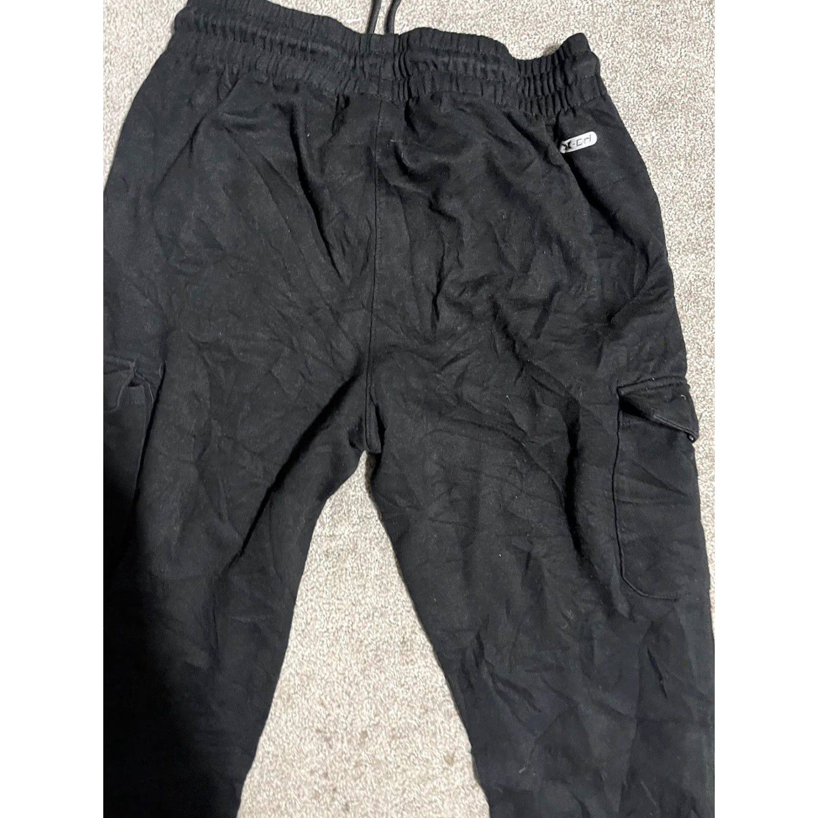 Vintage RBX Men's Small Fleece Tapered Cargo Jogger Pants Black Athletic Training Slim Jogger Pants Men’s Black RBX Active Size US 29 - 4 Thumbnail