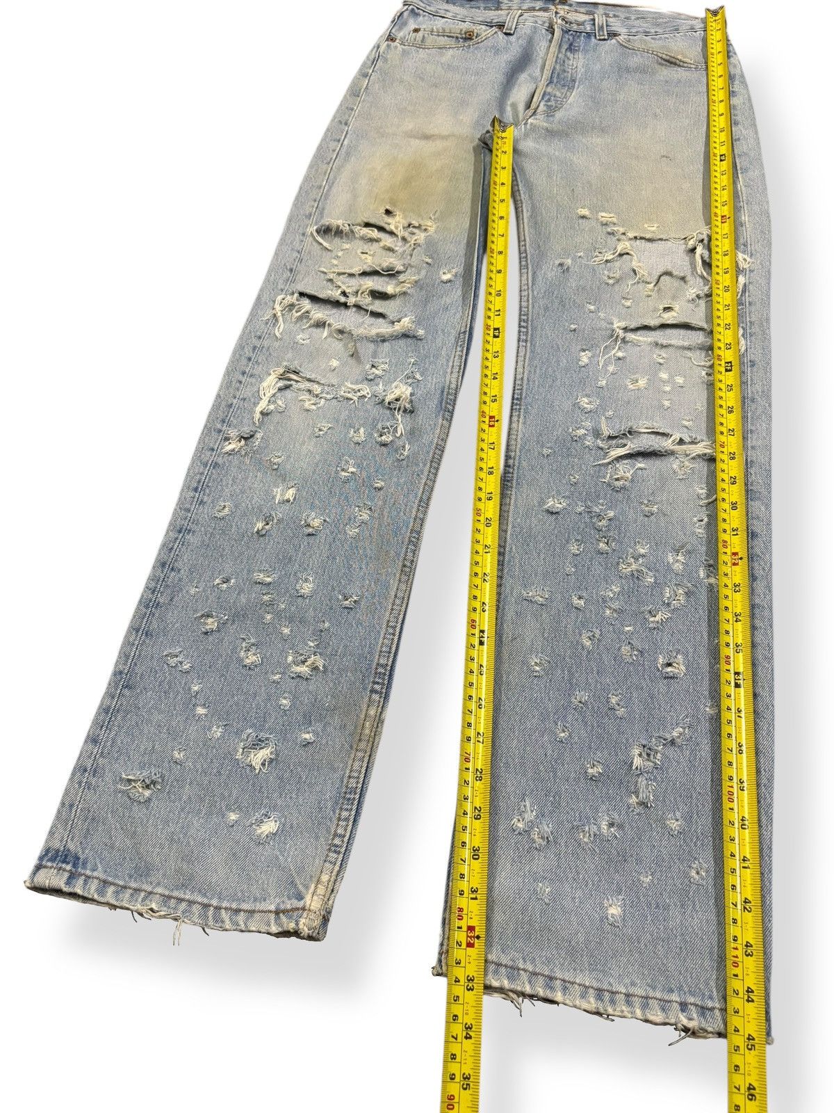 Levi's Vintage 90s Levis 501 Rusty Mud Wash Distressed Grunge Jeans Size US 31 - 16 Thumbnail