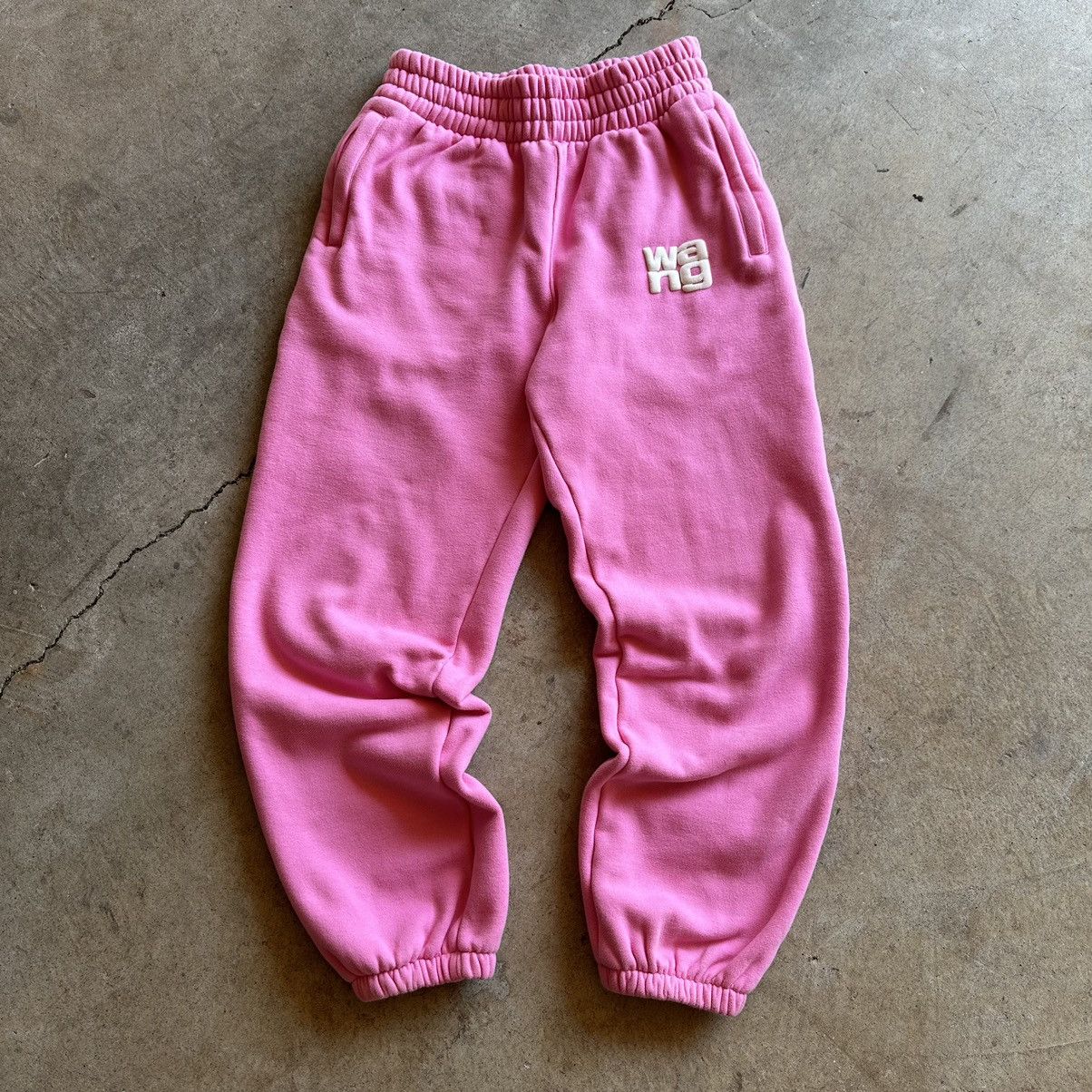 Pre-owned Alexander Wang X Archival Clothing Grail Alexander Wang Puff Print Essential Cozy Sweatpants In Pink