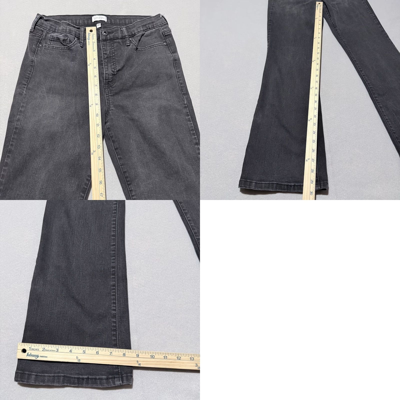 Jessica Simpson Jessica Simpson Denim Jeans Black Medium-Wash Zip-Fly Straight-Leg - 10 Women Jeans Size 32" / US 10 / IT 46 - 9 Thumbnail