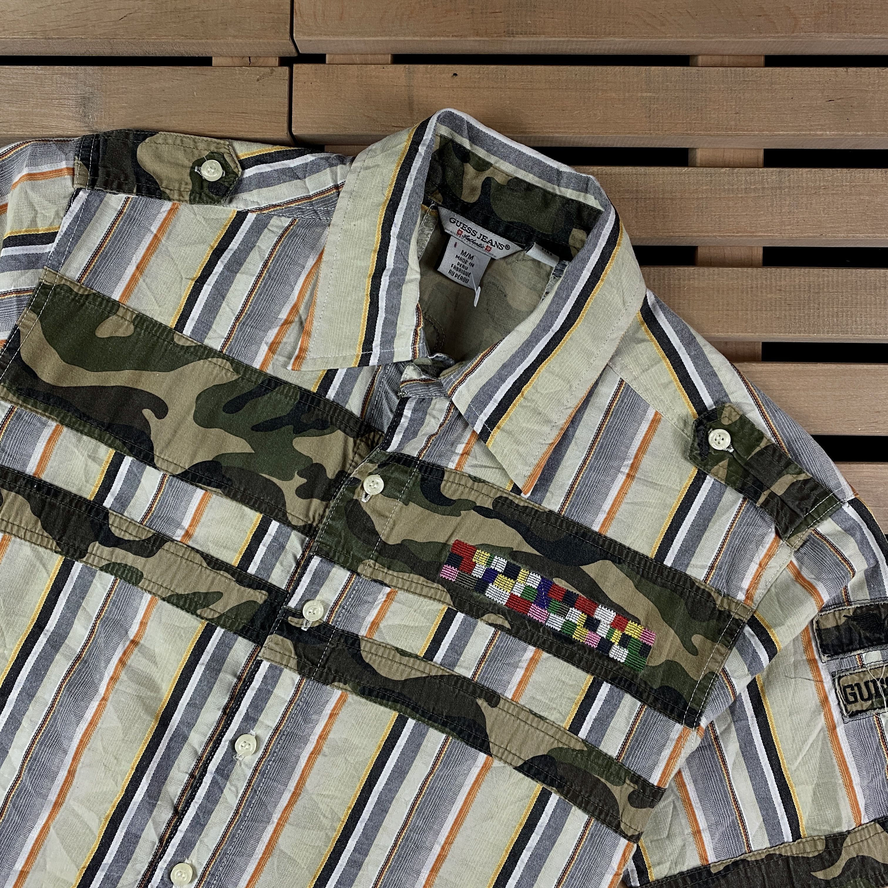 Guess Men’s Shirt Short Sleeve Guess Jeans Military Size M Size US M / EU 48-50 / 2 - 2 Thumbnail