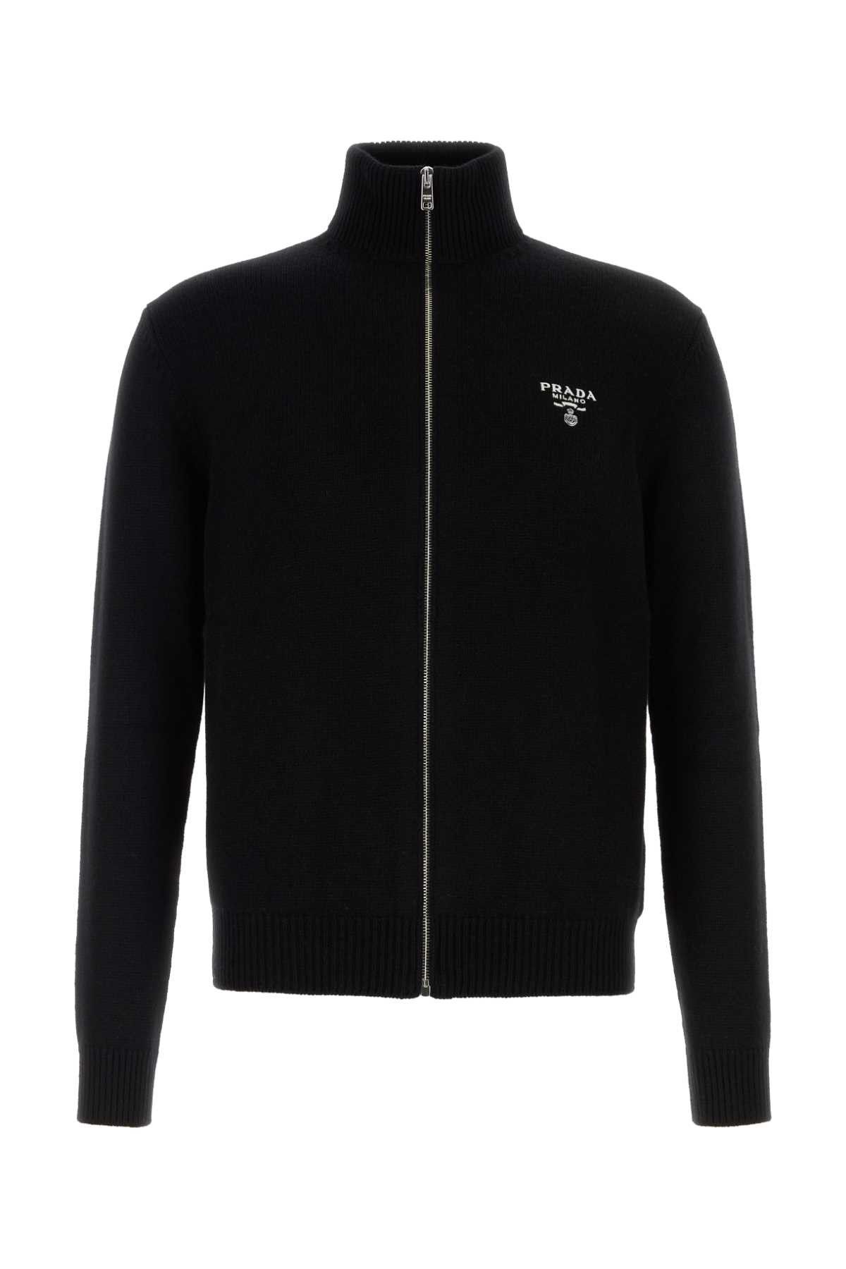 Prada Black Cashmere Cardigan Size US S / EU 44-46 / 1 - 1 Thumbnail