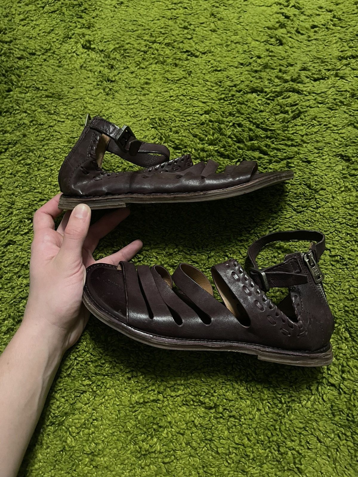 A.S.98 × Designer Airsteps A.S.98 avant garde real leather sandals shoes Size US 9 / IT 39 - 3 Thumbnail