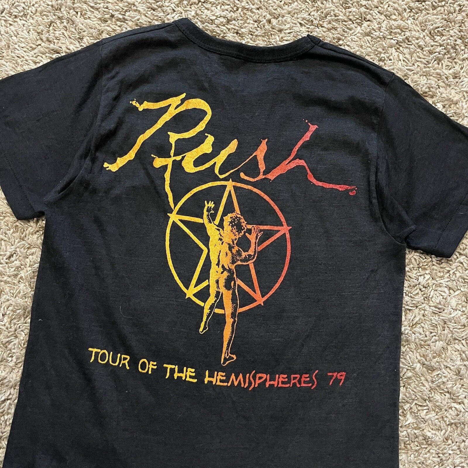 Band Tees × Vintage Rush Tour Of The Hemispheres 78 79 70s 1978 1979 Tee Shirt Size US S / EU 44-46 / 1 - 4 Thumbnail