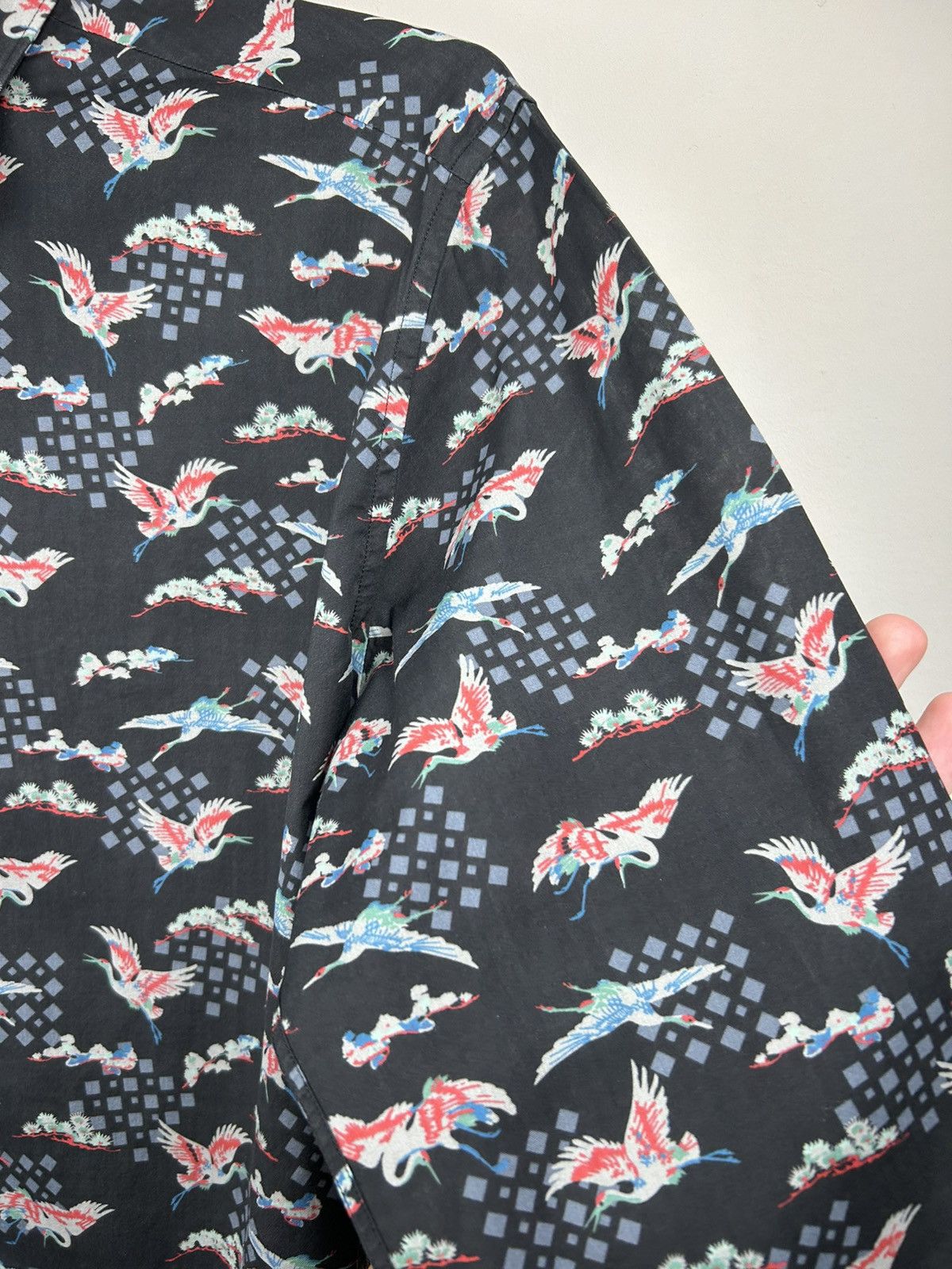 Lanvin Lanvin Evolutive Cranes Print Shirt Size US M / EU 48-50 / 2 - 7 Thumbnail
