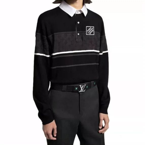 Louis Vuitton Louis Vuitton Color-block presbyopic long-sleeved polo shi Size US XL / EU 56 / 4 - 4 Thumbnail