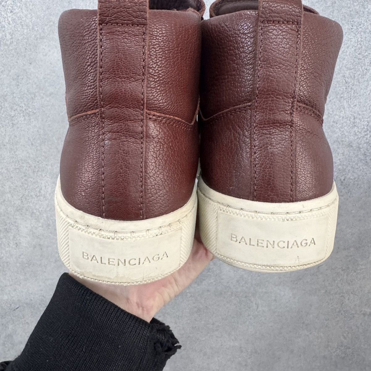 Balenciaga Balenciaga Arena High Top Leather Sneakers Size US 9 / EU 42 - 5 Thumbnail