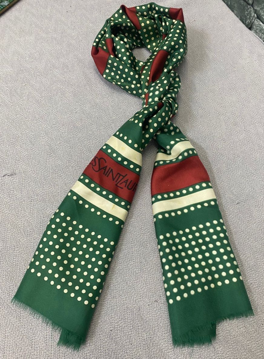 Yves Saint Laurent Vintage Yves Saint Laurent Pour Homme Scarf Size ONE SIZE - 1 Thumbnail