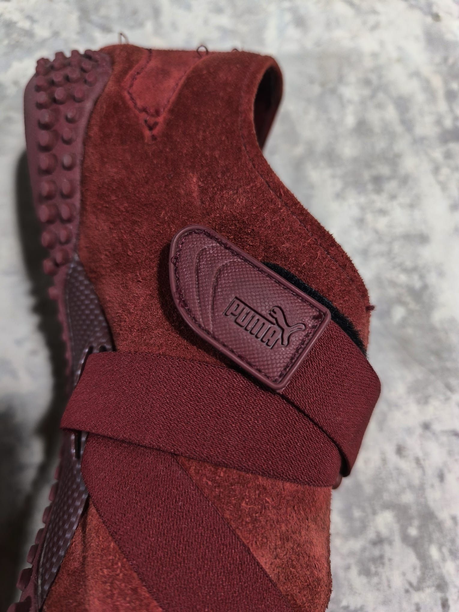 Puma vintage puma mostro burgundy red suede leather y2k Size US 12 / EU 45 - 4 Thumbnail