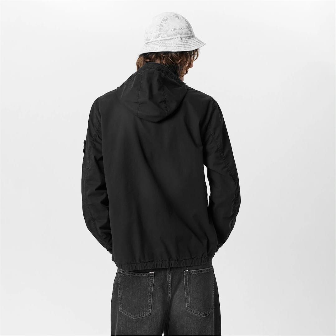 Stone Island o1g2r1mq0526 Twill Stretch-TC Hooded Jacket in Nero Size US XXL / EU 58 / 5 - 4 Thumbnail