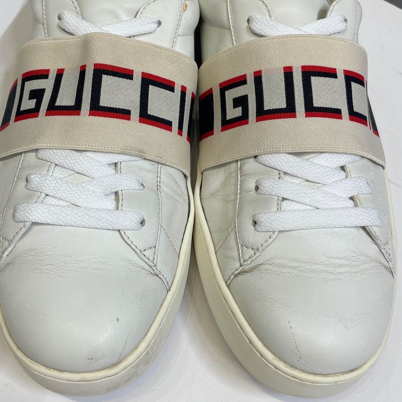 Gucci Gucci Ace White Low-Top Fashion Sneakers - Size US 11.5 / EU 44-45 - 8 Thumbnail