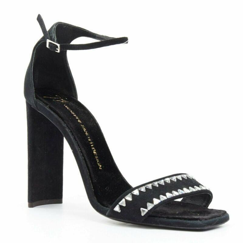 Giuseppe Zanotti new GIUSEPPE ZANOTTI Ellis 2017 black geometric crystal embellished sandal EU39 Size US 9 / IT 39 - 1 Thumbnail