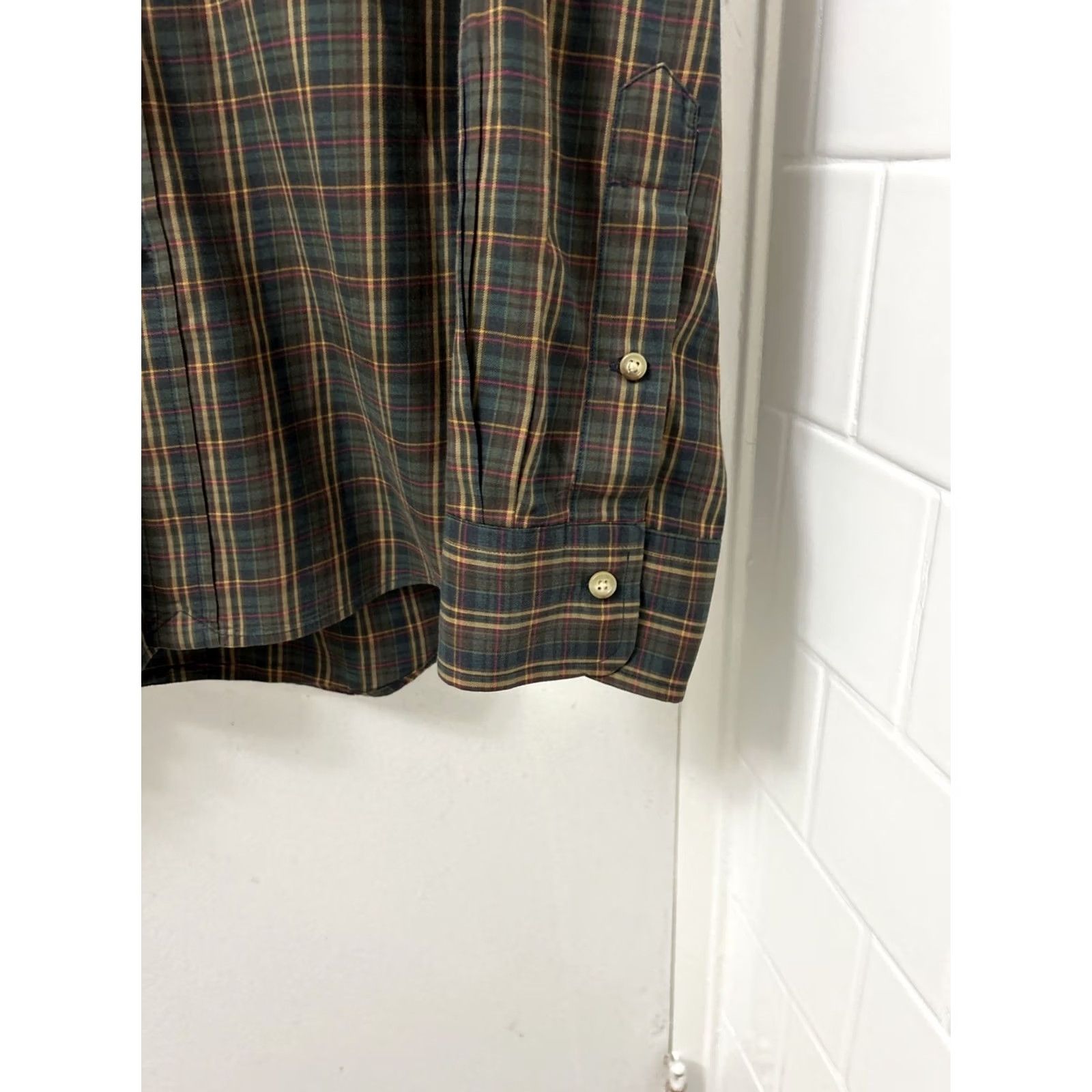 Ralph Lauren VINTAGE Polo Ralph Lauren Shirt Mens XL Brown Plaid Button-Down Long Sleeve Cotton Classic Fit Size US XL / EU 56 / 4 - 7 Thumbnail