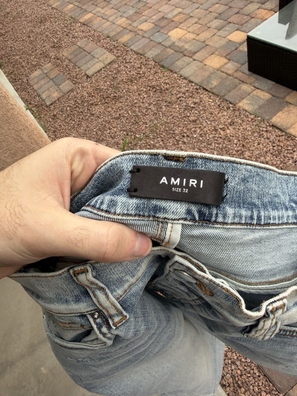 Amiri Amiri Stack Jean Stone Indigo 32 NWT Retail $750 Size US 32 / EU 48 - 6 Thumbnail