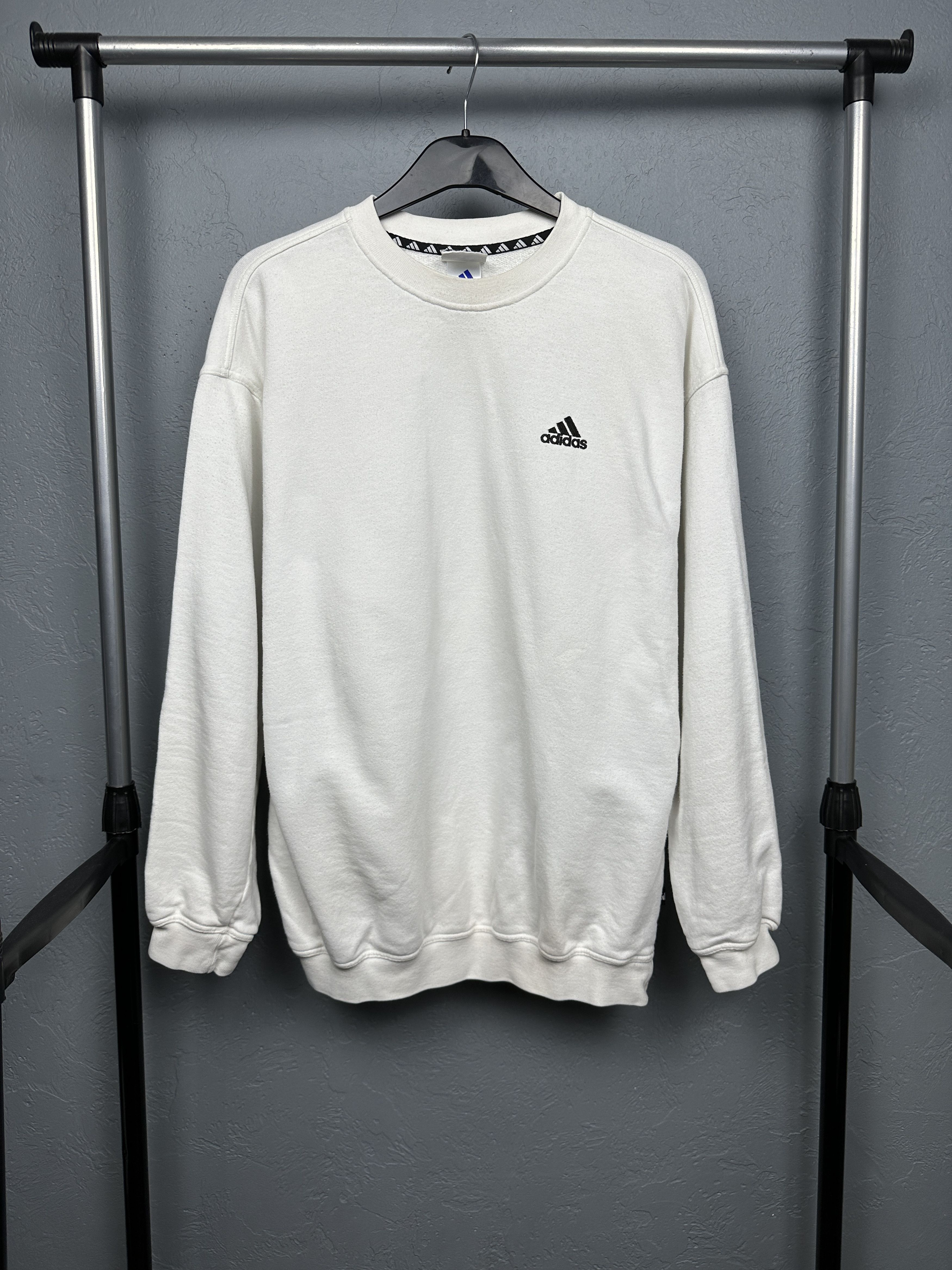 Adidas × Vintage Adidas 90s Vintage Mens Crew Neck Sweater Size US M / EU 48-50 / 2 - 1 Thumbnail