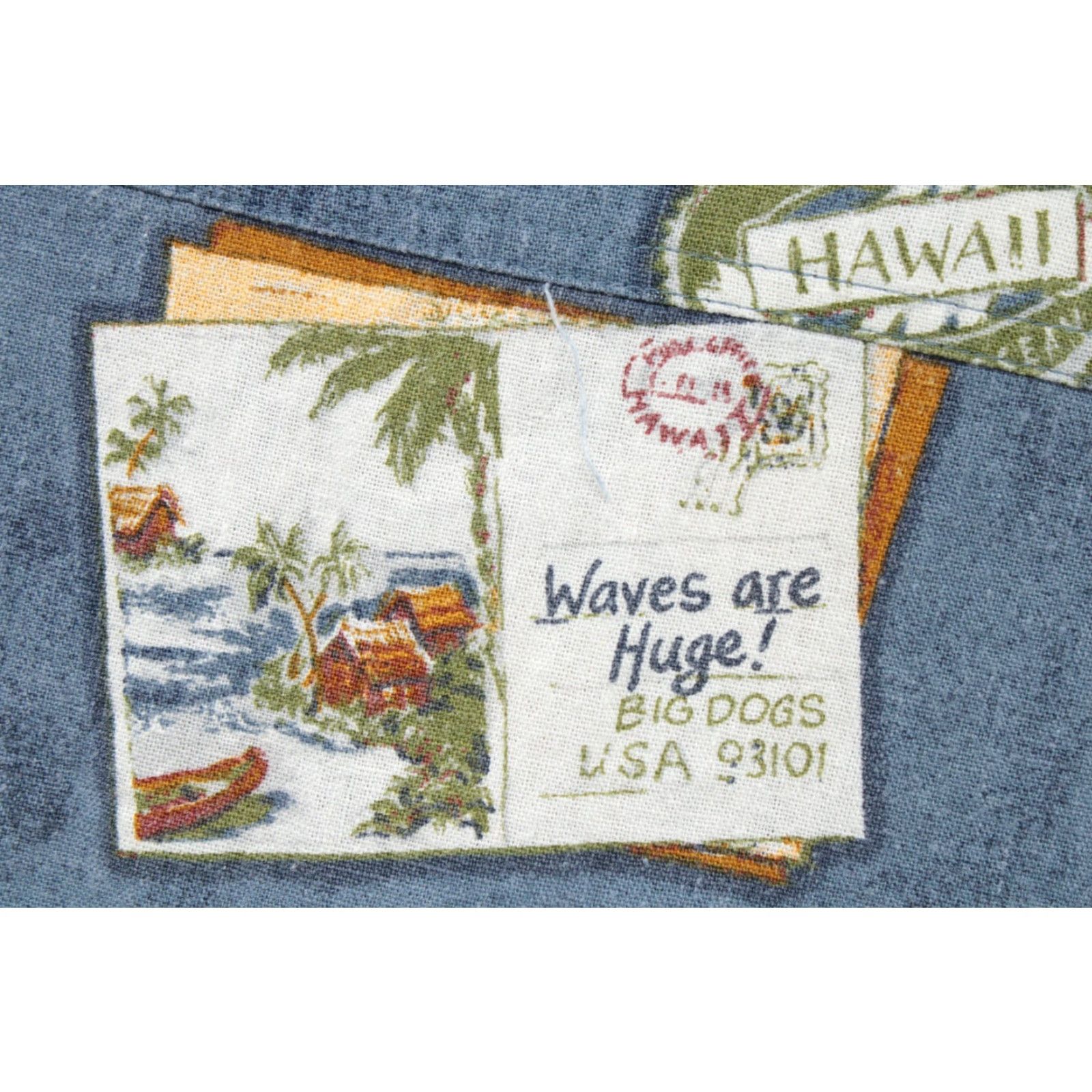 Big Dogs VINTAGE Big Dogs Shirt Men's XL Blue Short Sleeve Button-Up Hawaiian Cruise Vacation Clothing Size US XL / EU 56 / 4 - 4 Thumbnail