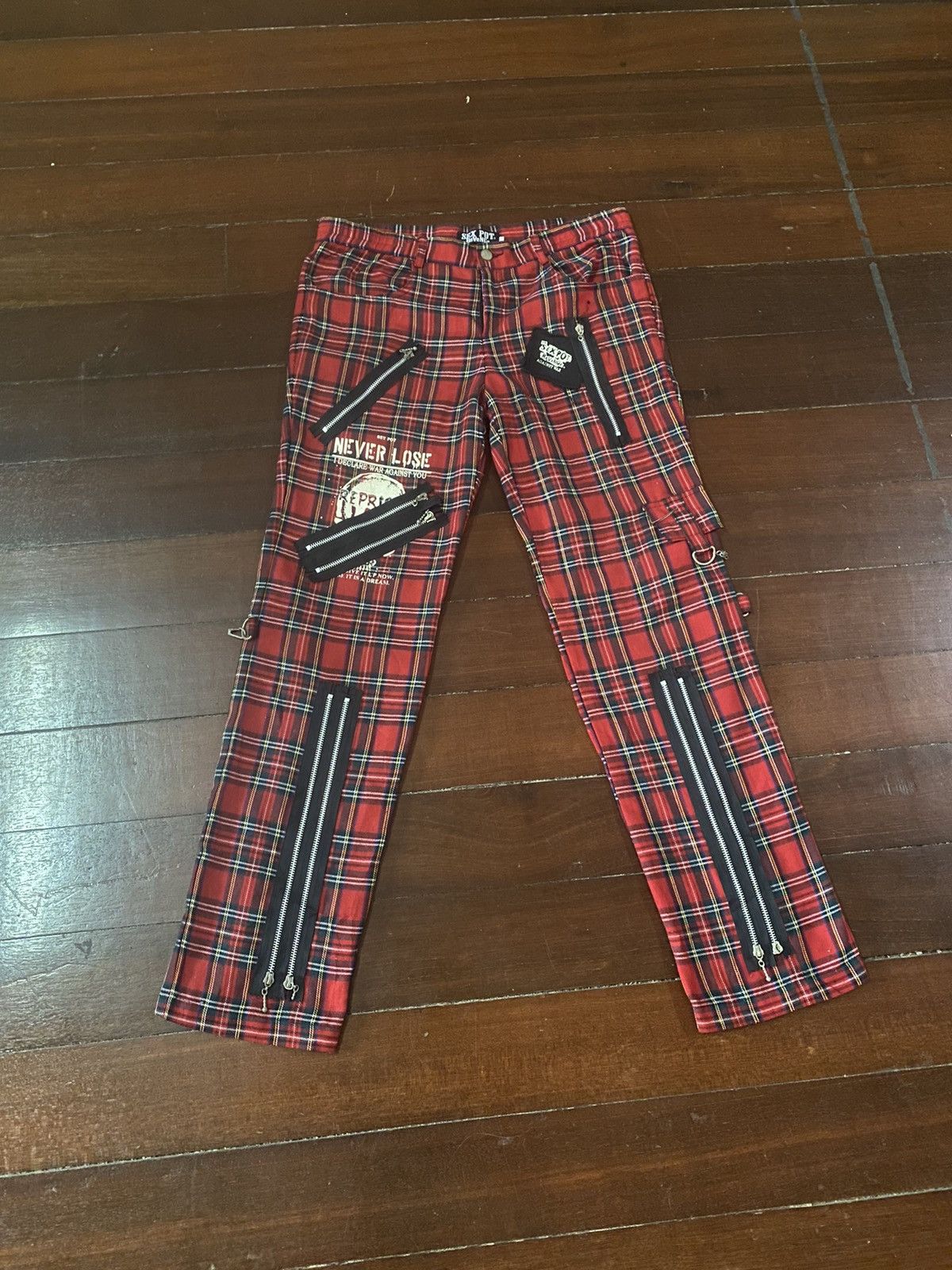 Japanese Brand × Seditionaries SEX POT REVENGE Japanese Red Punk Style cw21 Size US 33 - 1 Thumbnail