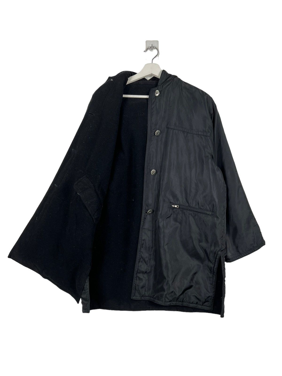 Other 🔥 MARELLA SHADOW BLACK LONG COAT JACKET MADE IN ITALY Size US M / EU 48-50 / 2 - 1 Thumbnail