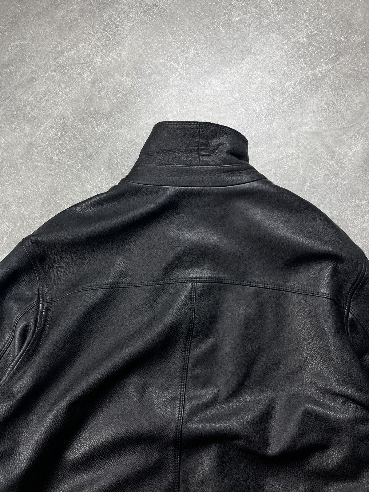 Genuine Leather × Gimo's Gimo's Luxury Black Cashmere Lining Leather Bomber Jacket Size US XL / EU 56 / 4 - 10 Thumbnail