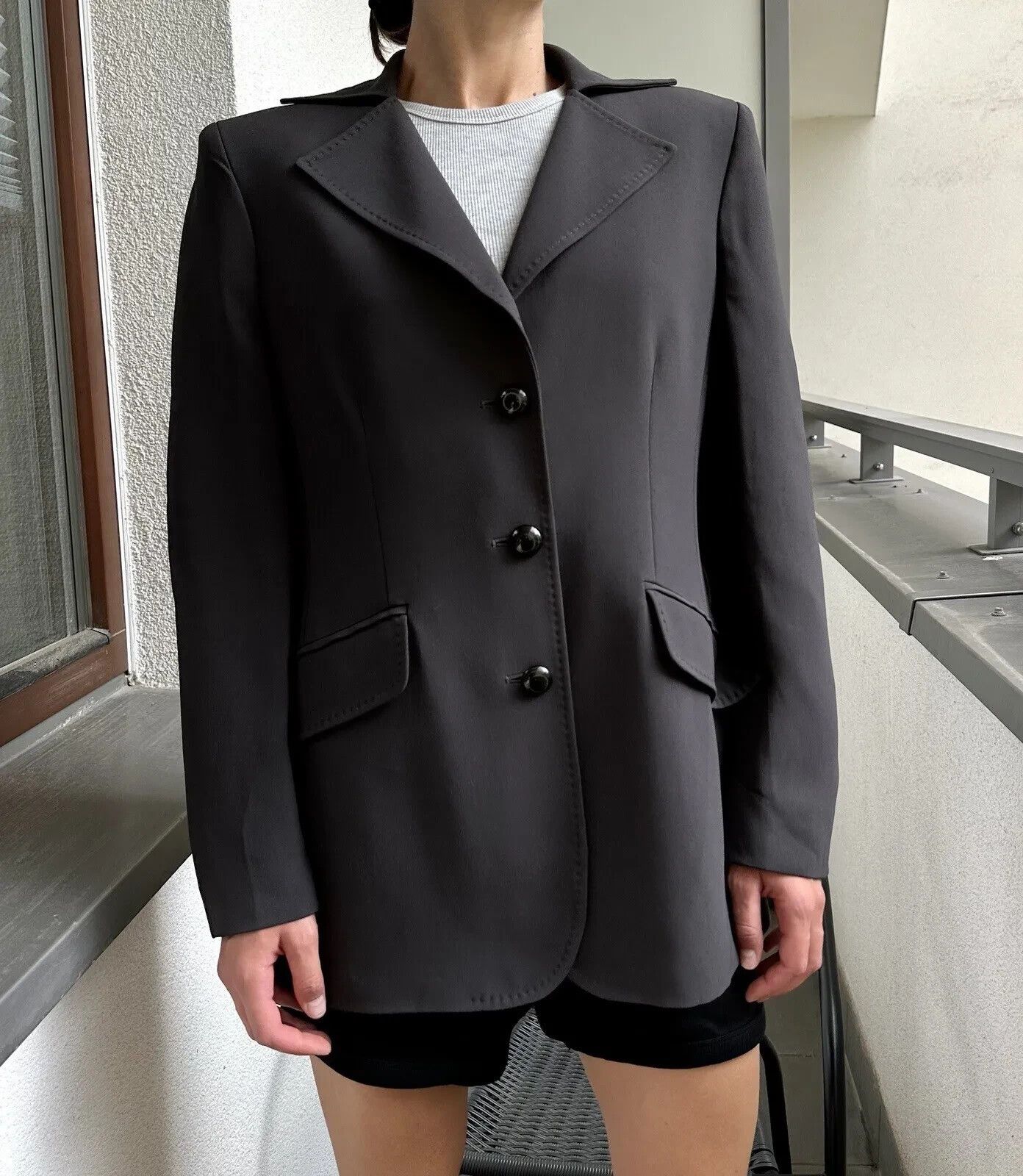 Moschino Moschino Cheap and Chick Blazer Jacket Gray Womens Coat Size M / US 6-8 / IT 42-44 - 1 Thumbnail