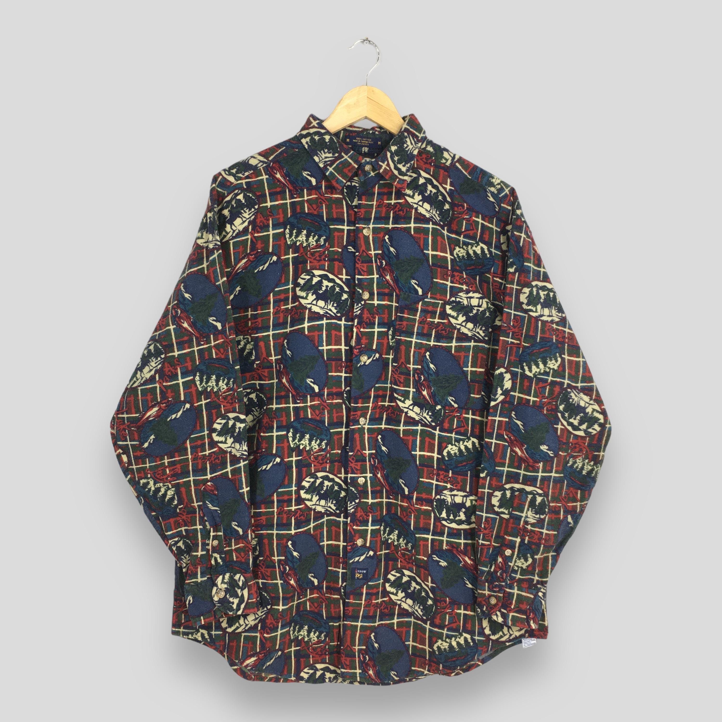 Vintage 1990's The Arrow Company Pop Art Flannel Shirt Medium Size US M / EU 48-50 / 2 - 1 Thumbnail