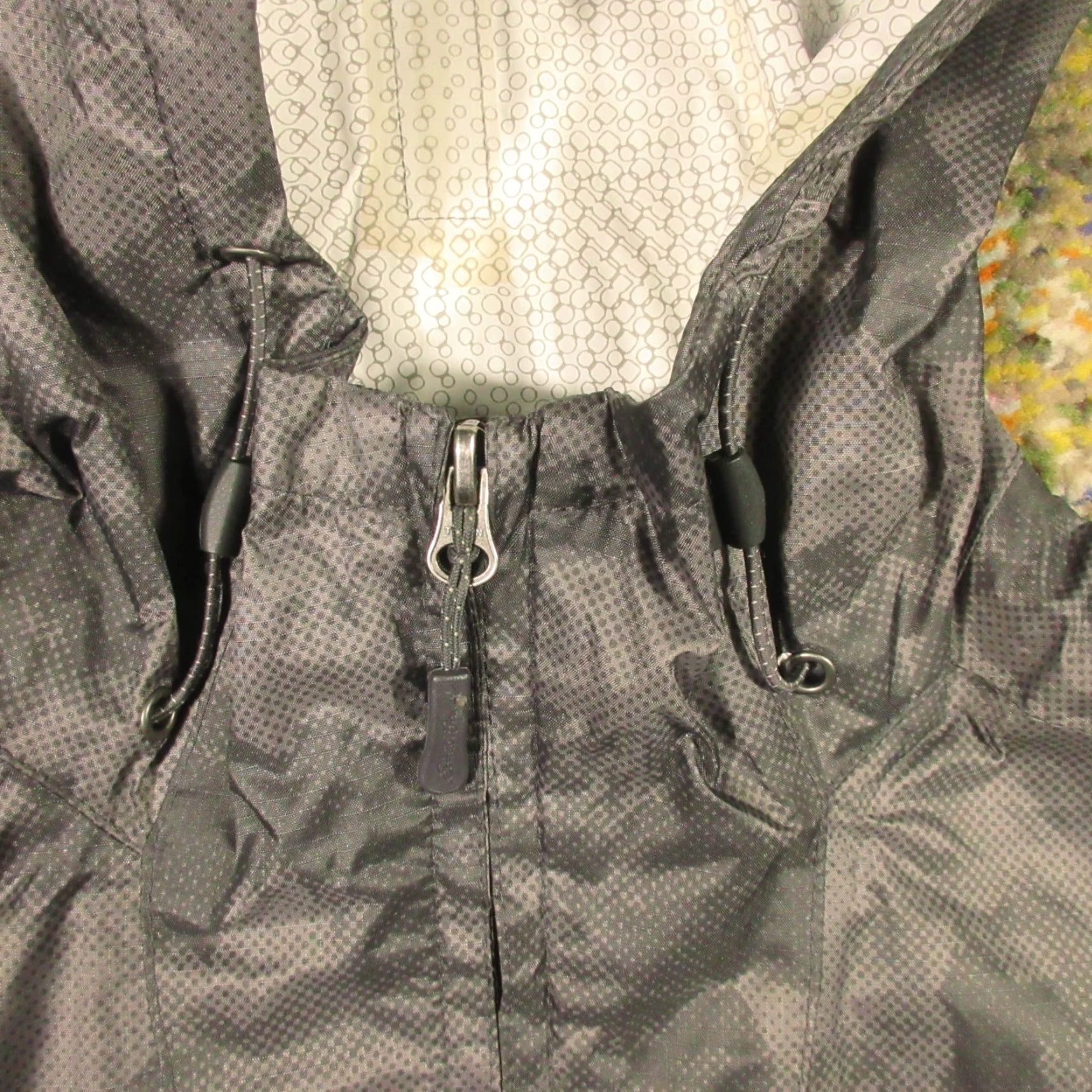 Eddie Bauer Eddie Bauer WeatherEdge Rain Jacket Womens XL Gray Camo Hooded Soft Shell Zip Mid-Length Front Pockets Breathable Lightweight Size XL / US 12-14 / IT 48-50 - 4 Thumbnail