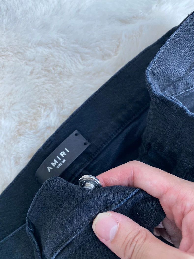 Amiri Amiri Washed black camouflage patchwork MX1 jeans 2502-Next Size US 32 / EU 48 - 4 Thumbnail