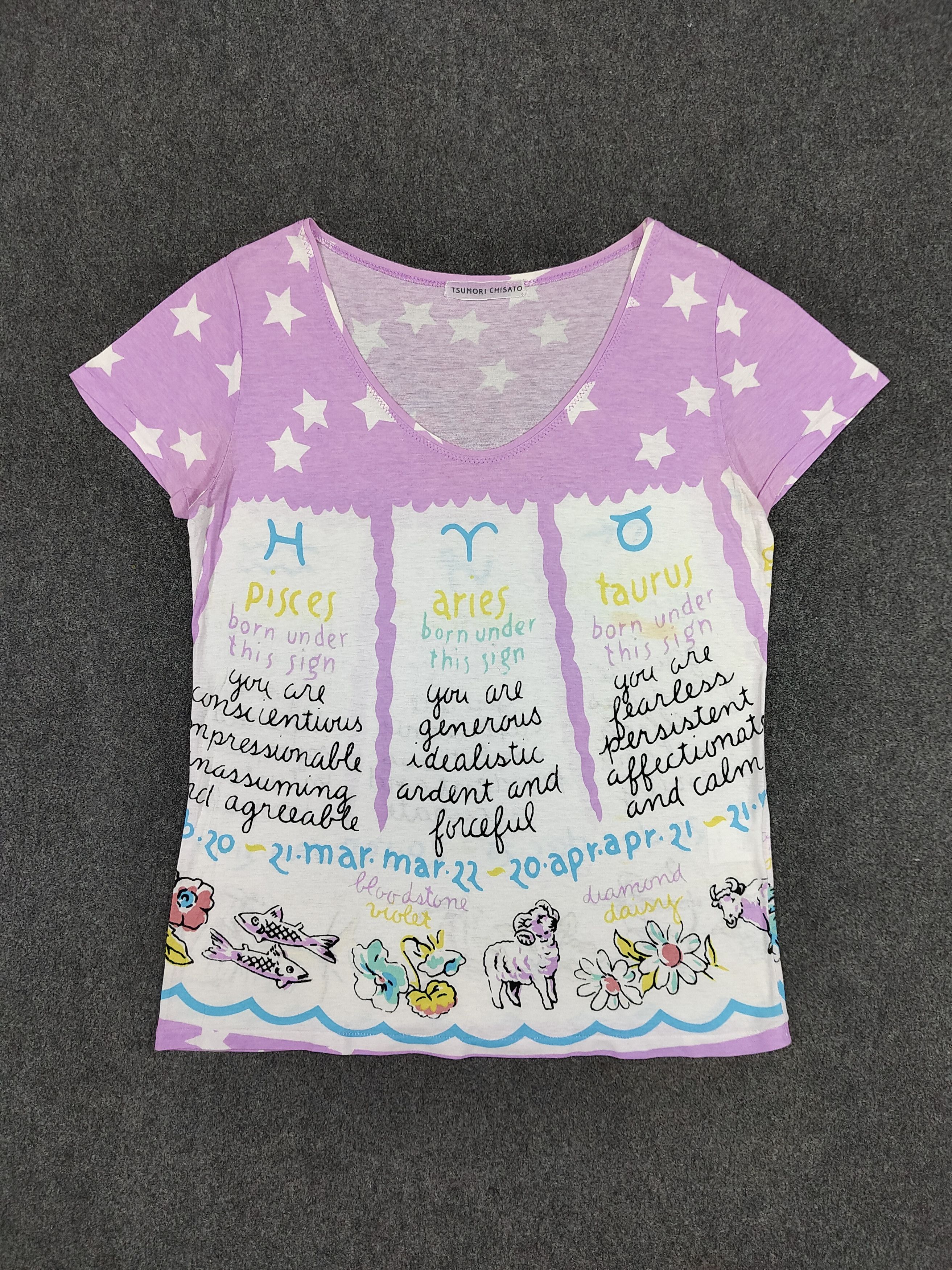 Tsumori Chisato DOPE🇯🇵Tsumori Chisato Zodiac Art Graphic Tshirt Size M / US 6-8 / IT 42-44 - 1 Thumbnail