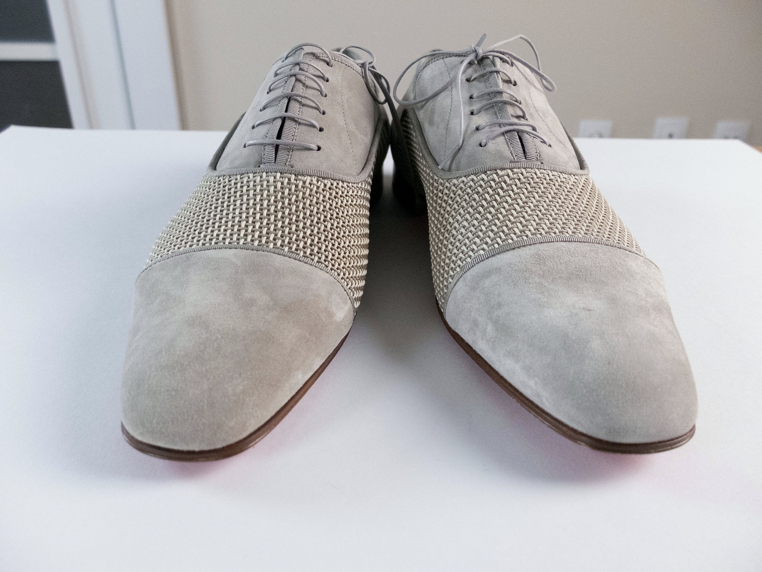 Christian Louboutin CHRISTIAN LOUBOUTIN Greggo beige lace-up Oxford dress shoes Size US 12 / EU 45 - 4 Thumbnail